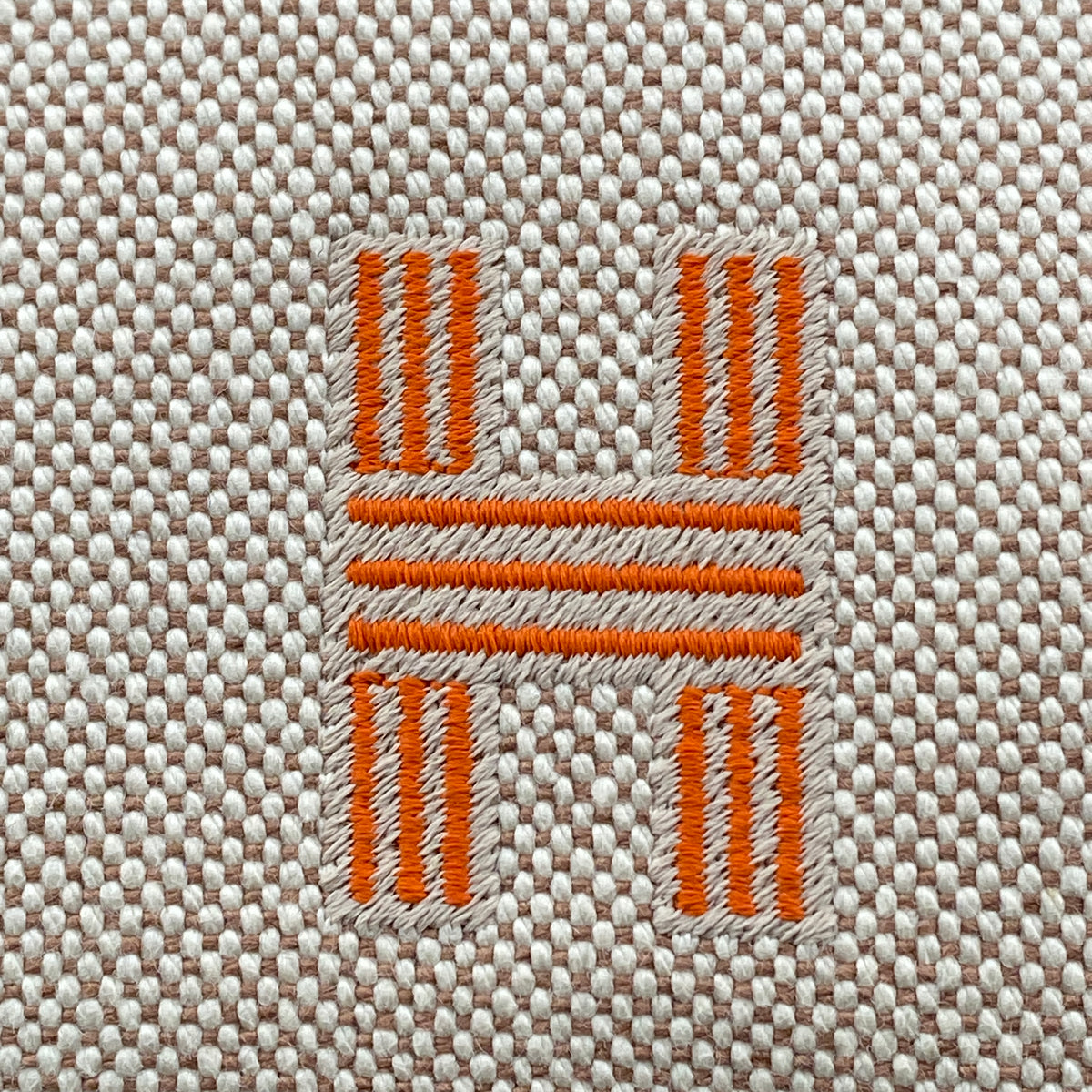Herms Cream & Orange Canvas Bride-a-Brac Vanity Bag