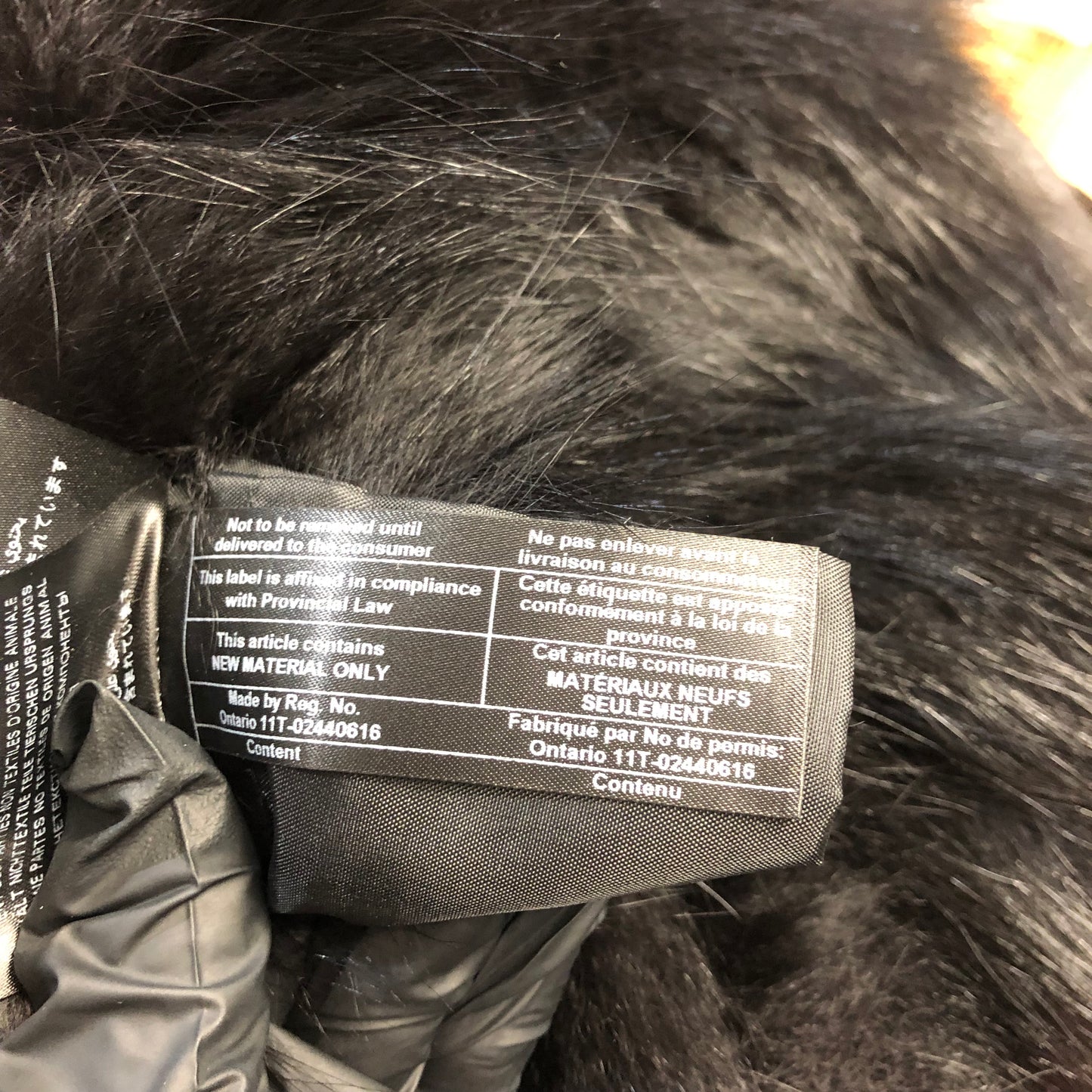 Mr & Mrs Italy Fur Trim Parka Size XS Black