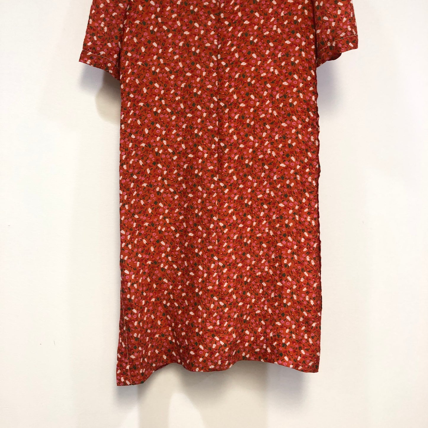 Marni Floral Print Crew Neck Short Sleeve Mini Dress Size 36 Red White Pink Green Multi-Colour