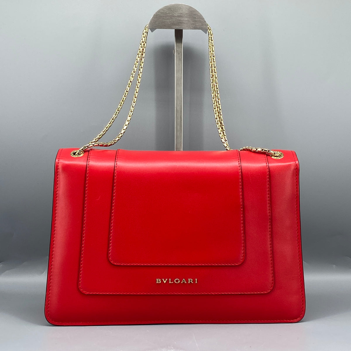 Bvlgari Serpenti Forever Shoulder Bag Red Leather
