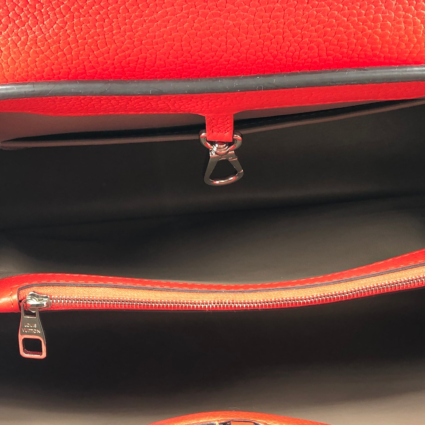 Louis Vuitton Capucines MM Red Leather Handbag