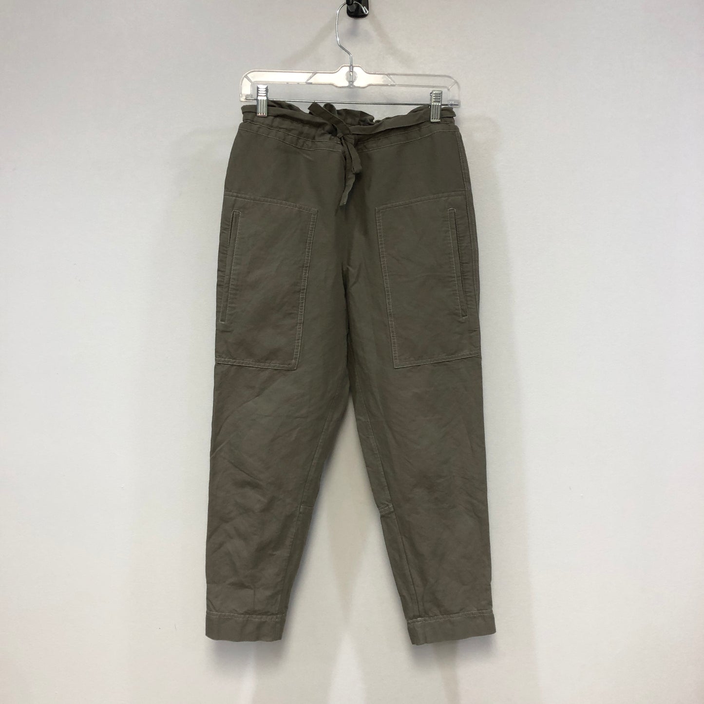 Brunello Cucinelli Army Green Drawstring Casual Trousers