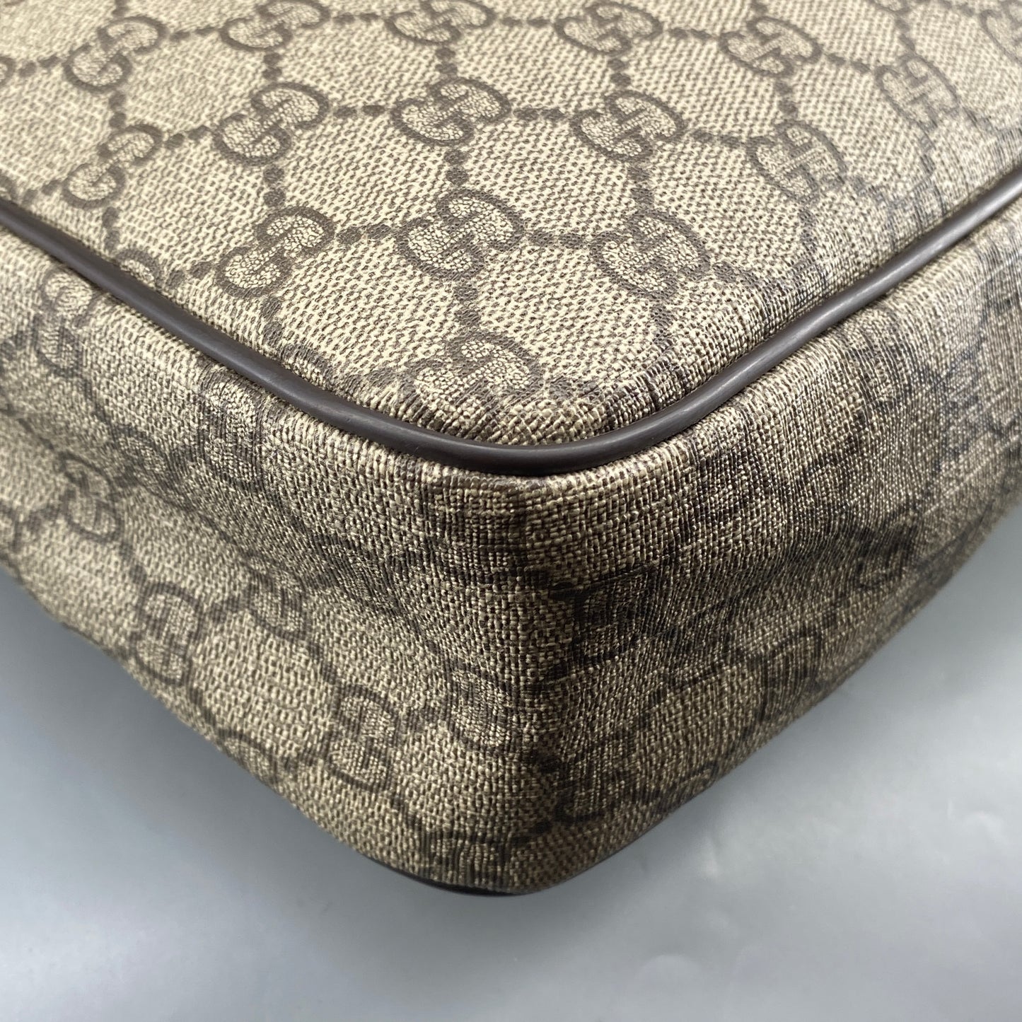 Gucci Beige GG Canvas Vertical Messenger Crossbody Bag