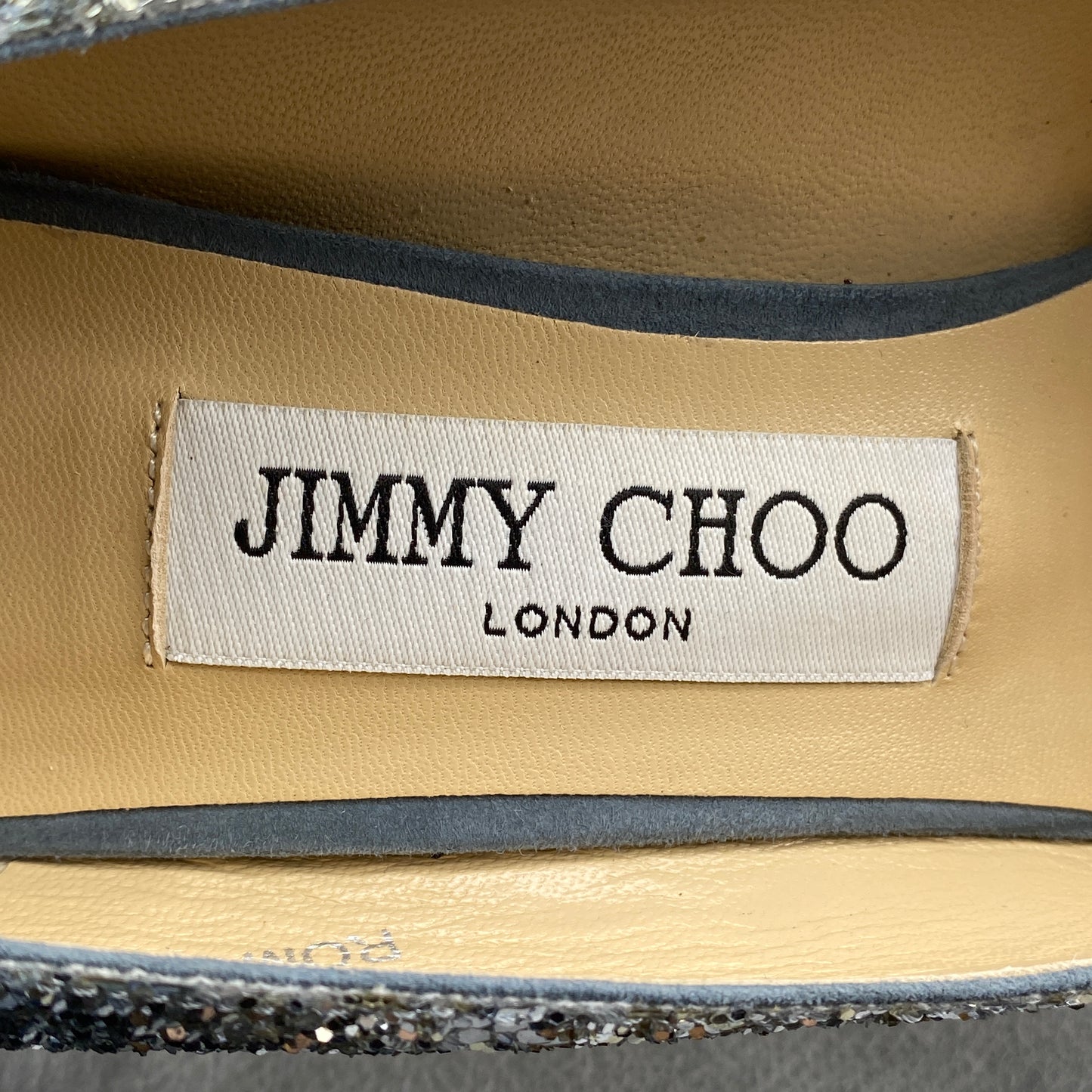 Jimmy Choo Women's Silver Glitter Pointed Toe High Heel Pumps Size 36