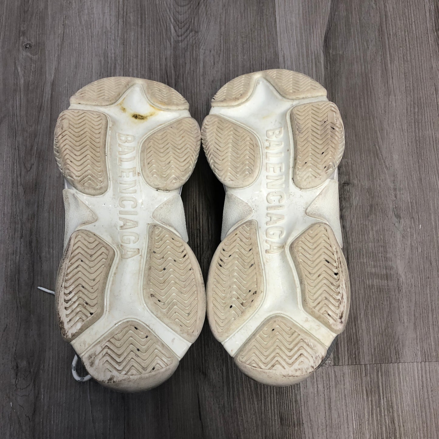 Balenciaga Unisex Triple S Mesh Leather Chunky Dad Sneaker Shoes 42 White