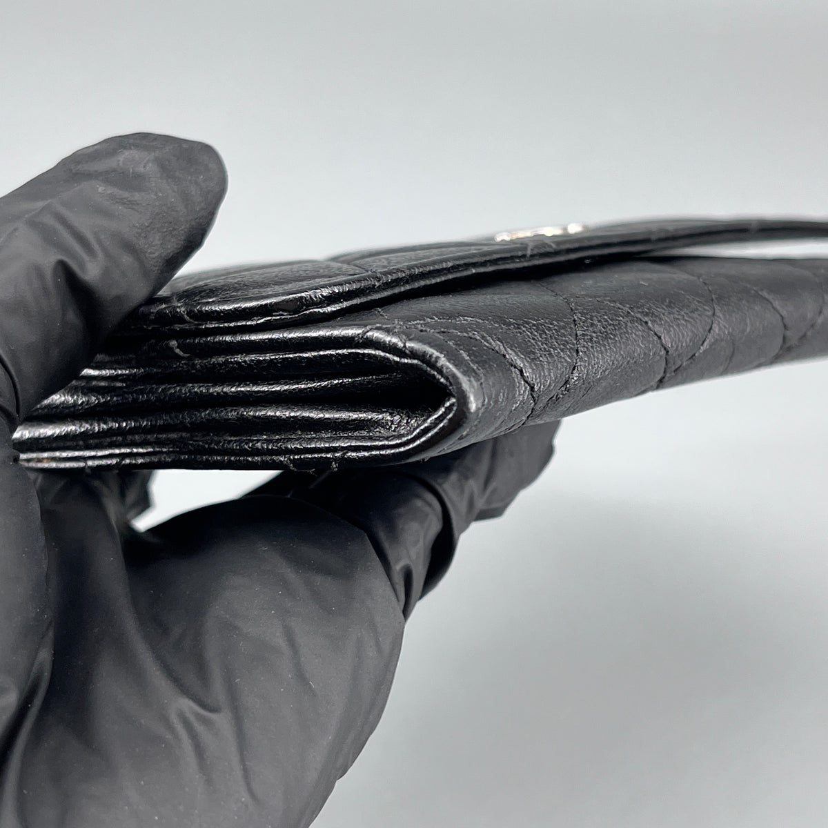 Chanel Black Leather Quilted Long Wallet