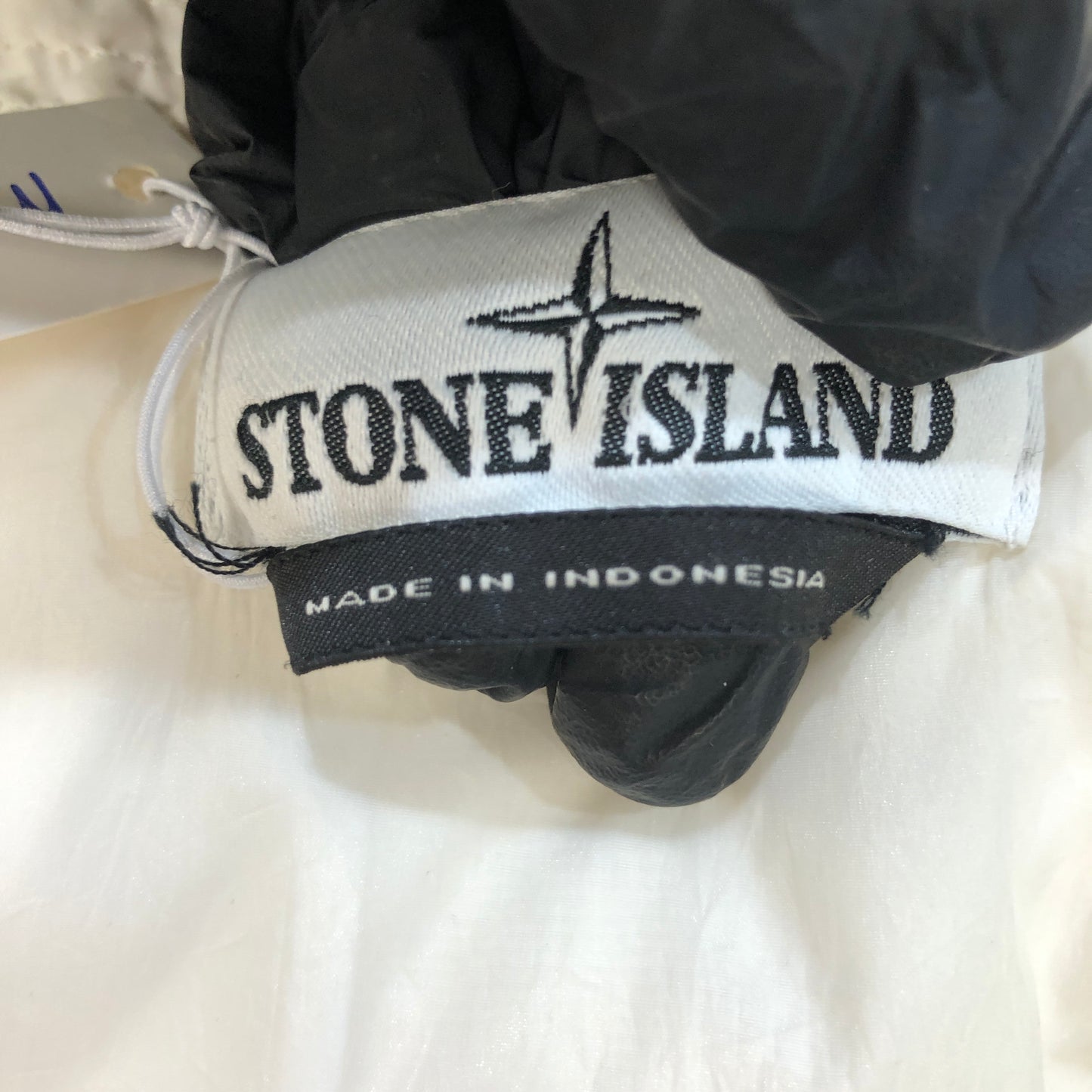 Stone Island White Hooded Down Jacket Size M