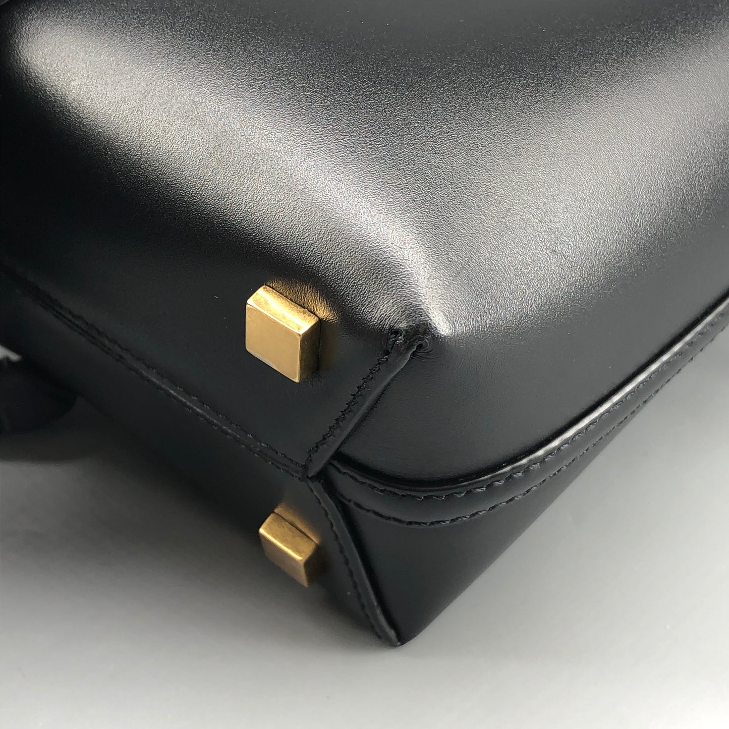 Saint Laurent Shiny Calfskin Le 37 Mini Bucket Bag Black