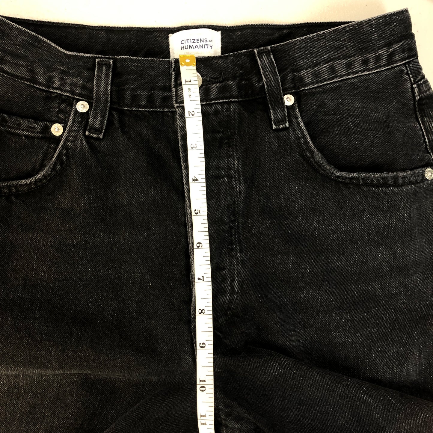 Citizens of Humanity High-Waisted Denim Shorts 26 Black