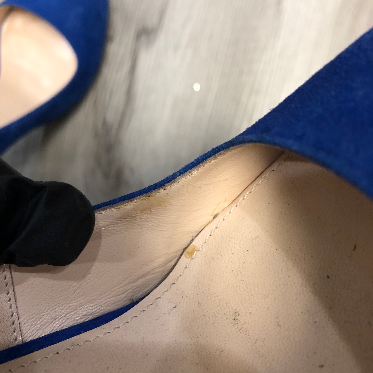 Prada Blue Suede Round Toe Pumps 39