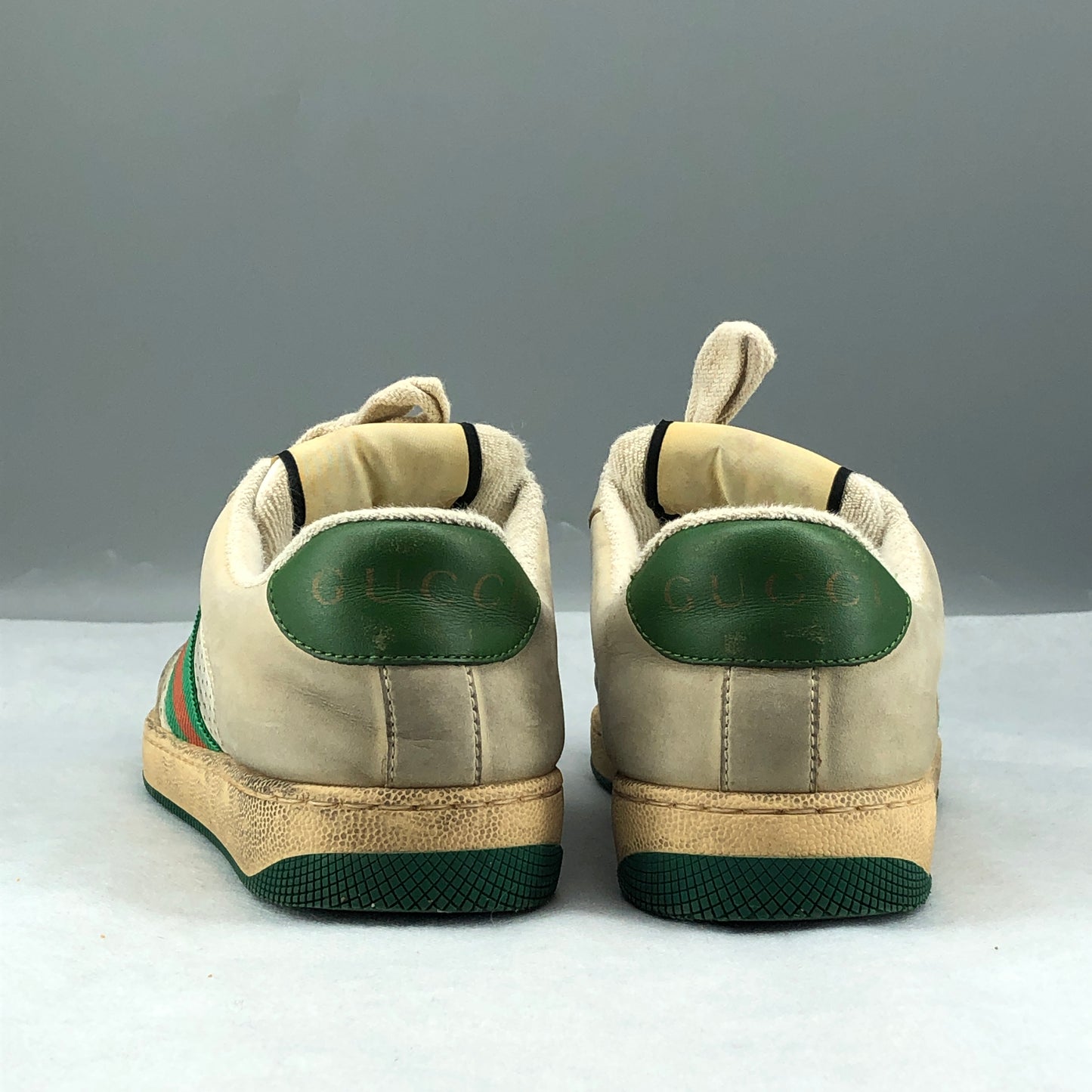 Gucci Ace Web Stripe Sneakers White Green Women’s Size 35.5