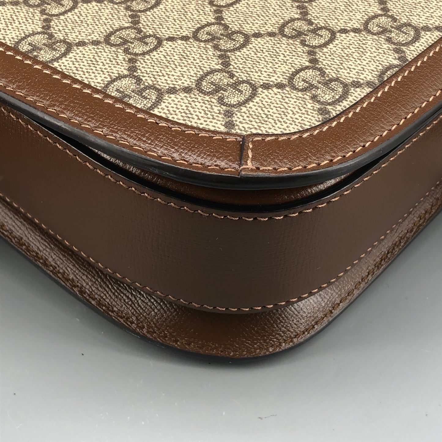 Gucci 1955 Horsebit GG Canvas Crossbody Bag Beige Caramel