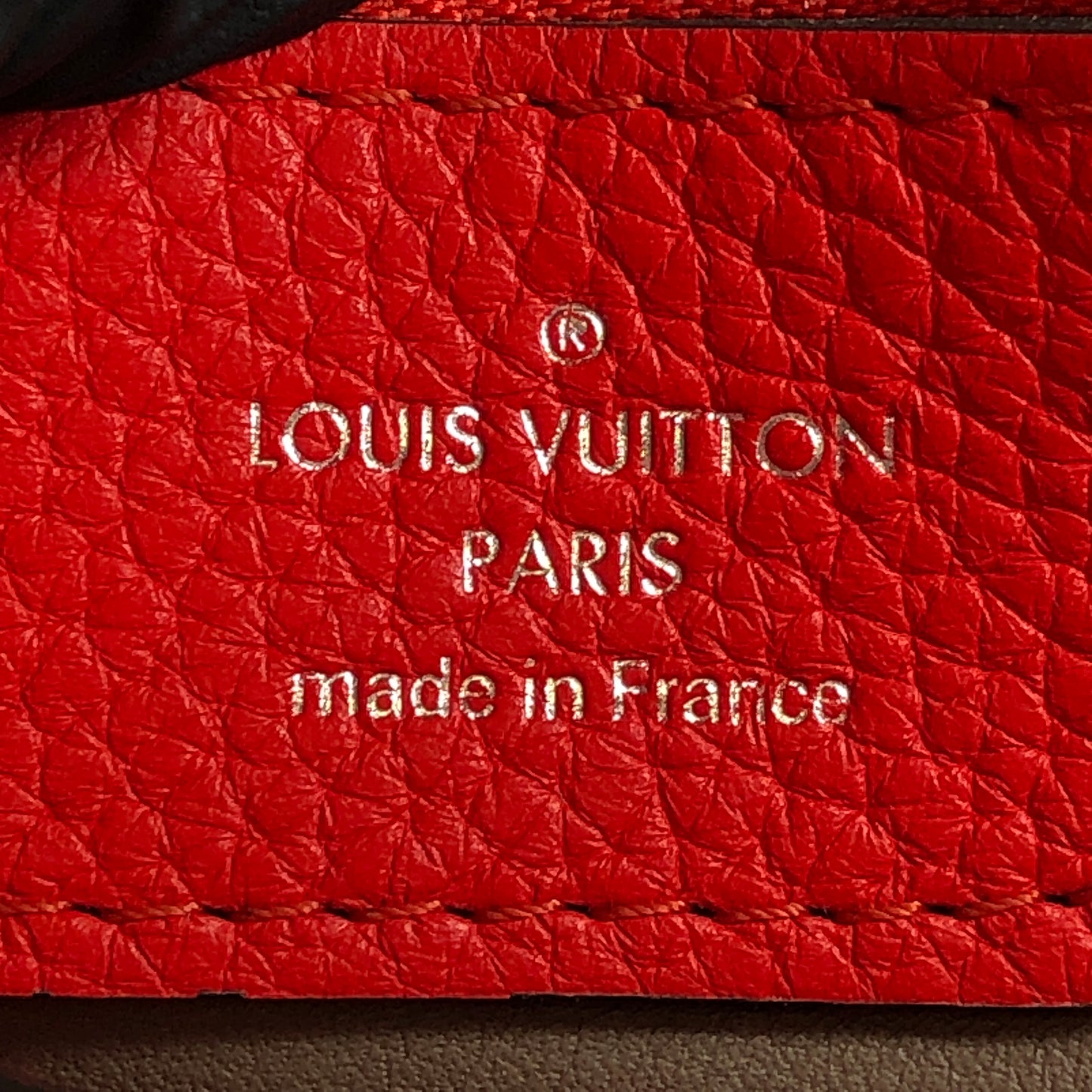Louis Vuitton Capucines MM Red Leather Handbag