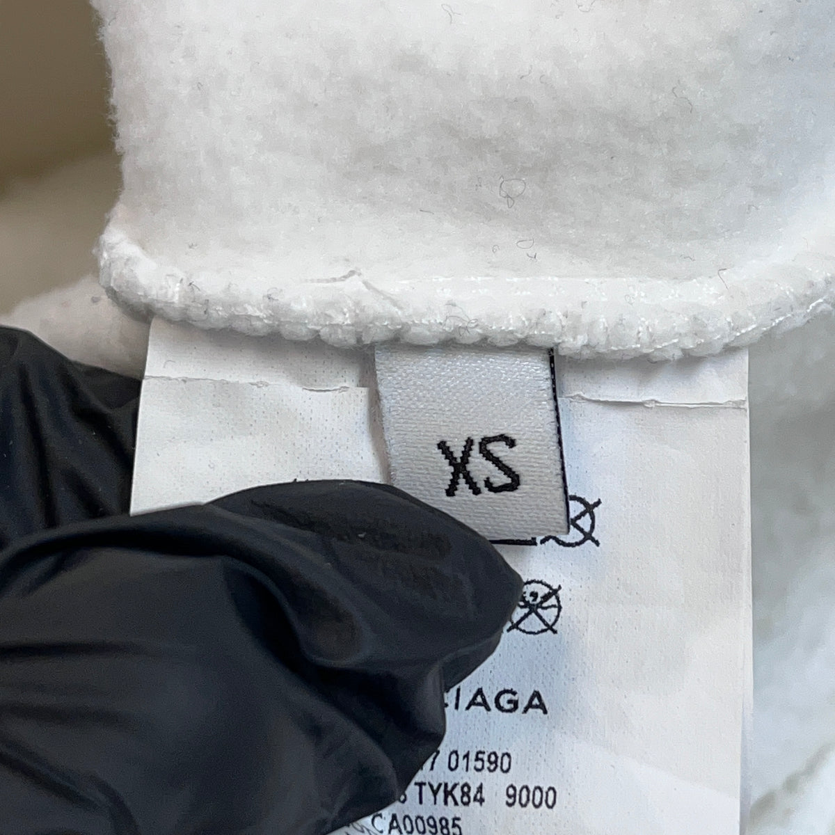 Balenciaga White Hoodie BB Mode Logo Print Front Pocket Size XS