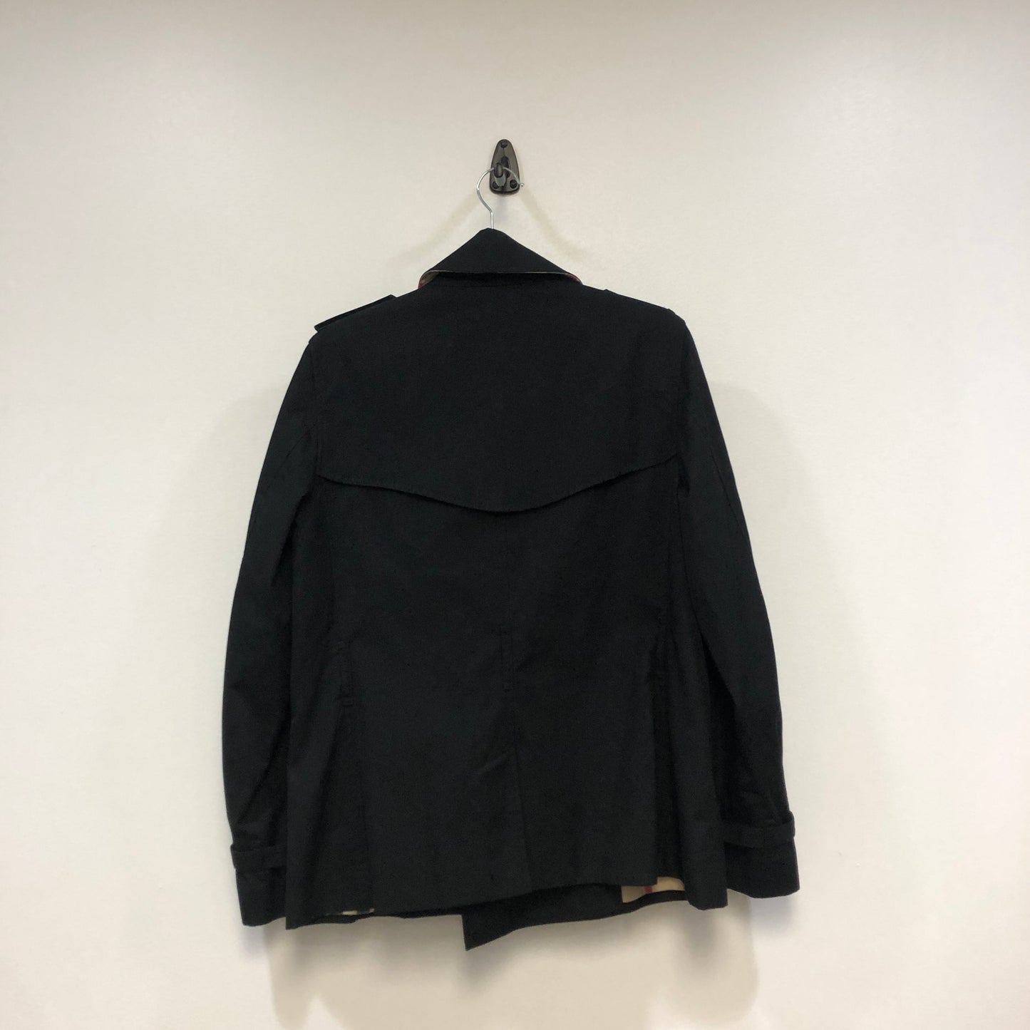 Burberry Black Double Breasted Trench Coat US Size 12