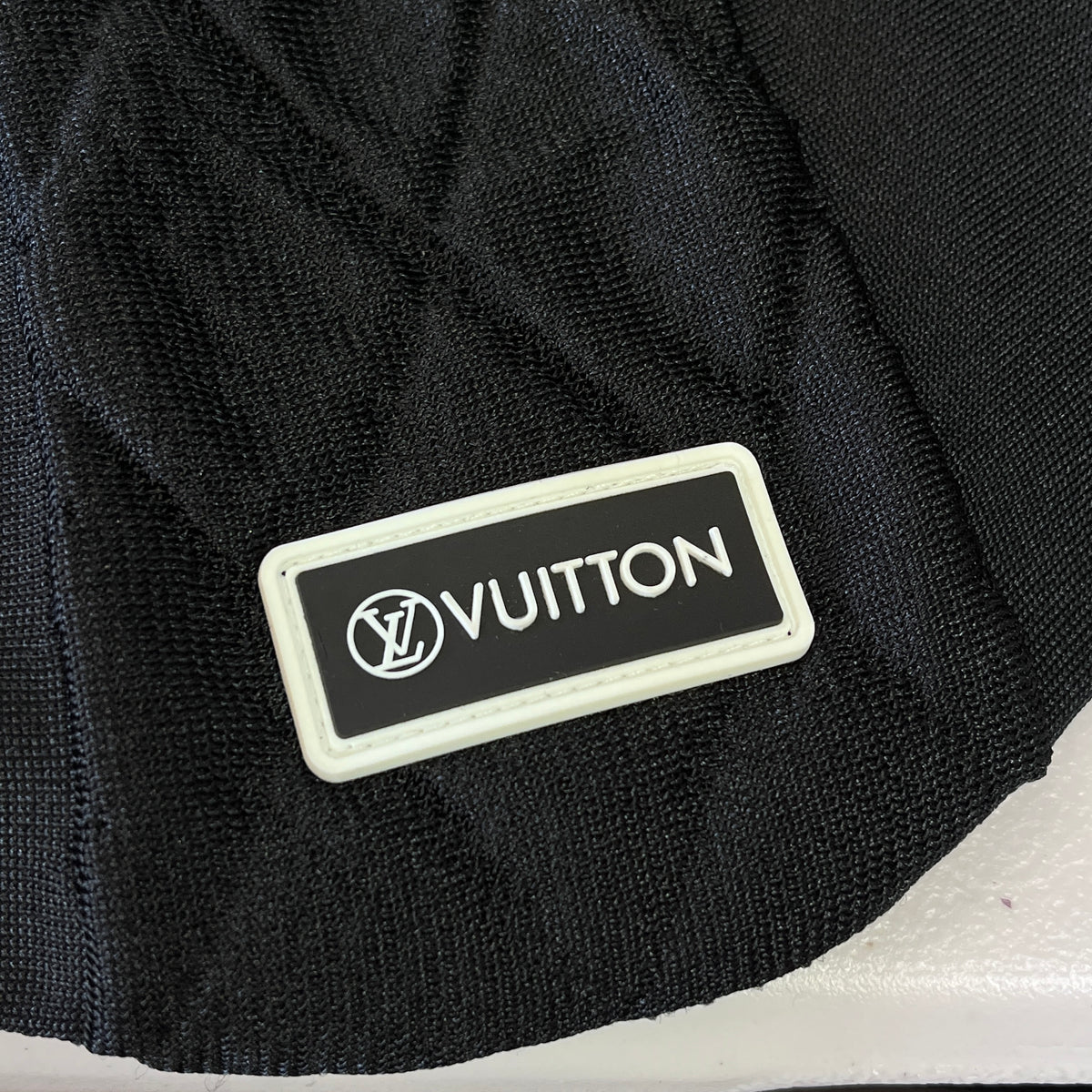 Louis Vuitton Black Crinkled Pleated Mini Skirt Size S