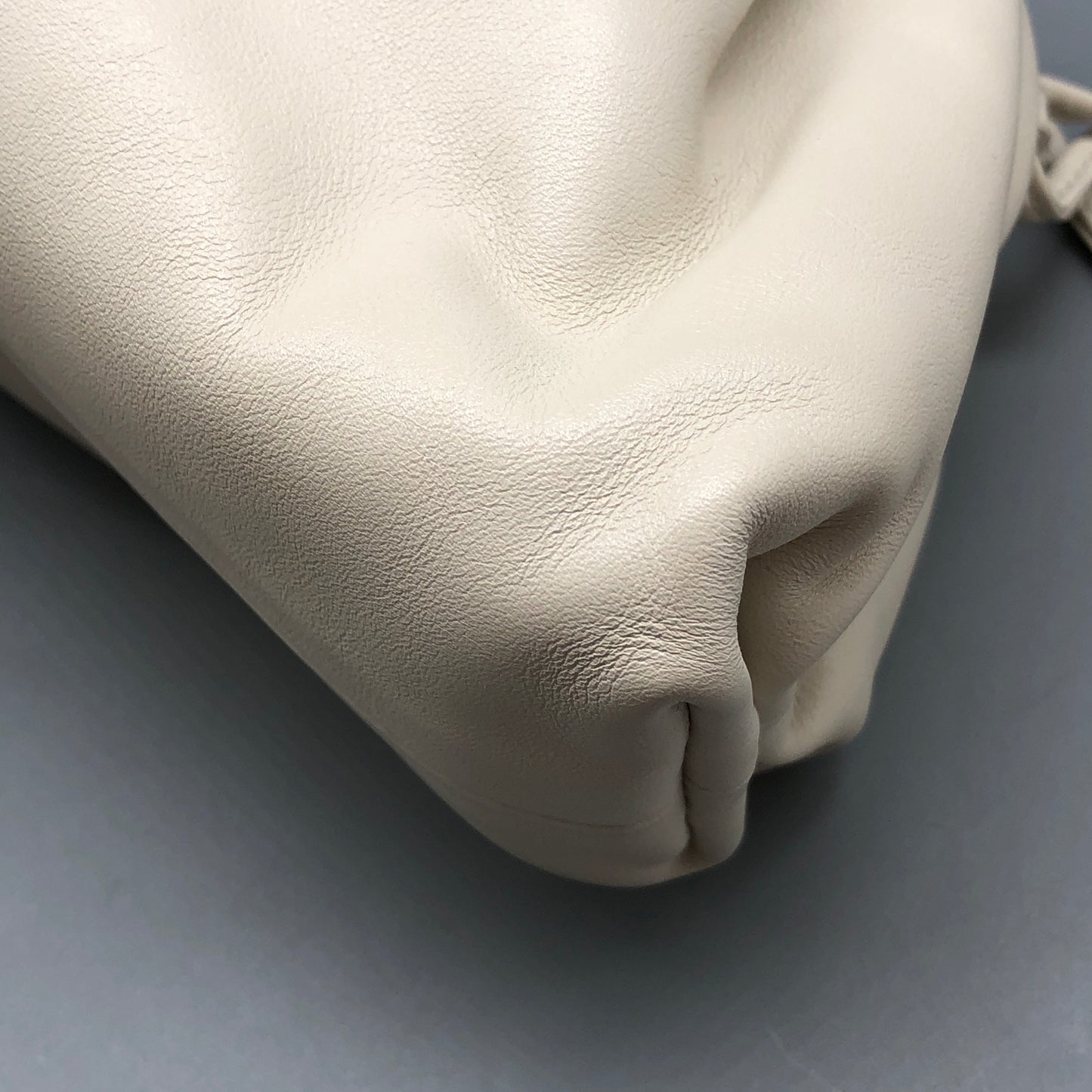 Bottega Veneta Medium Pouch Clutch Bag Cream