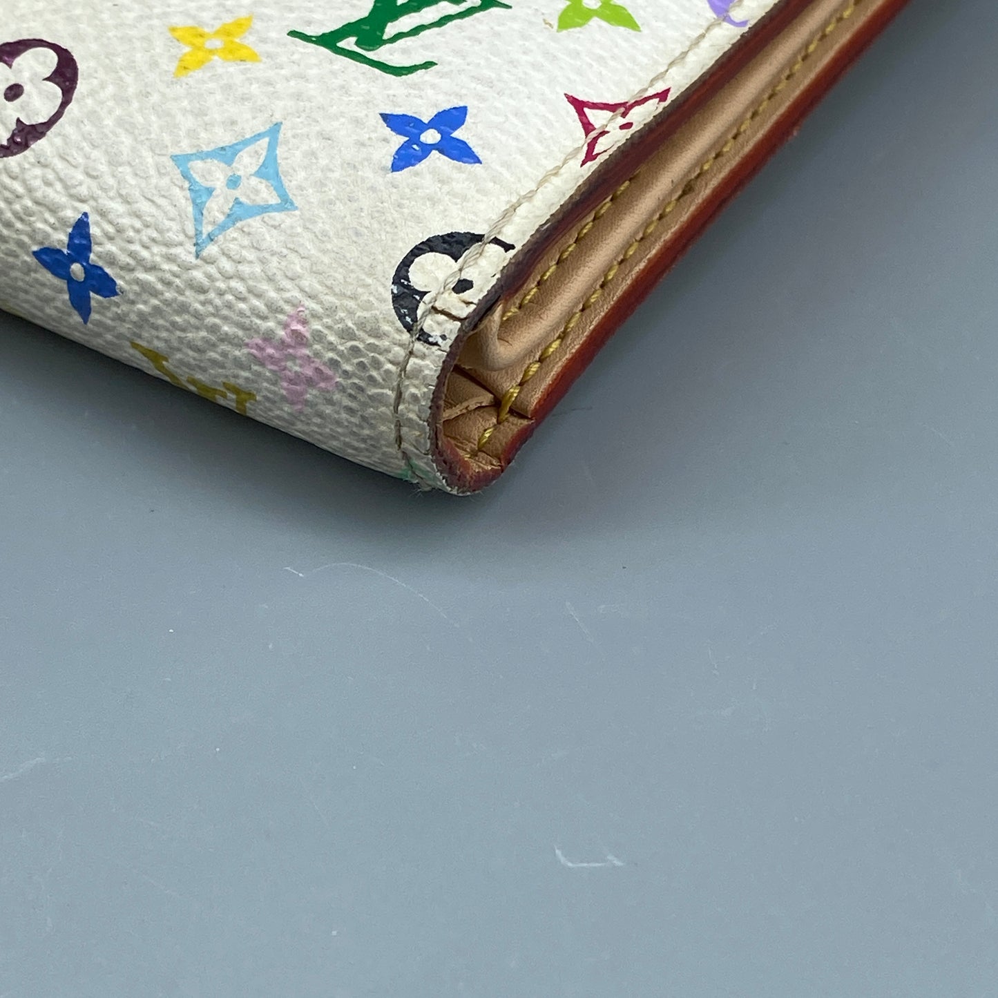 Louis Vuitton White Multicolor Monogram Wallet