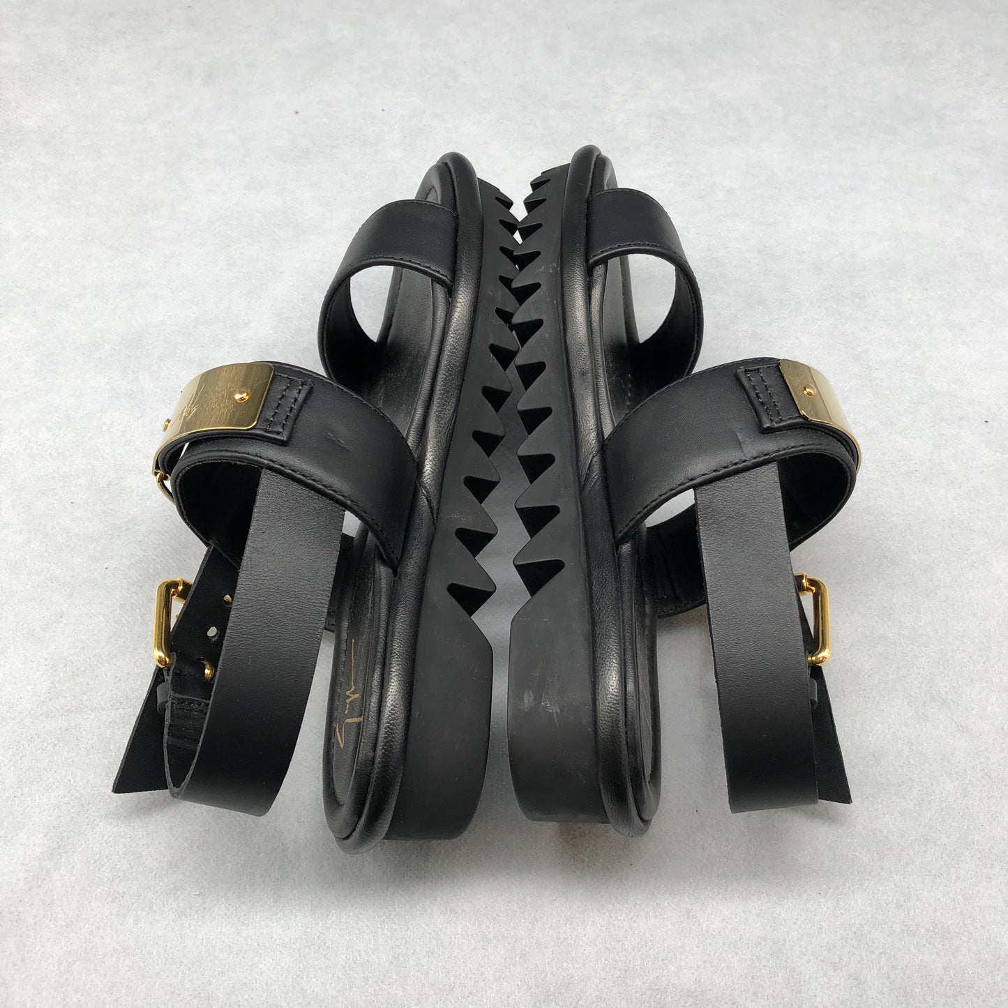Giuseppe Zanotti Women's Black & Gold Platform Sandals shoes 36
