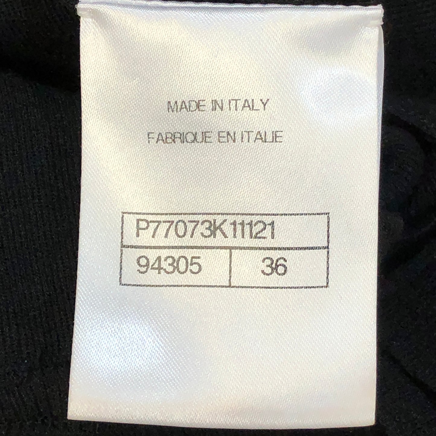 Chanel Black Knit Short Sleeve Top Size 36