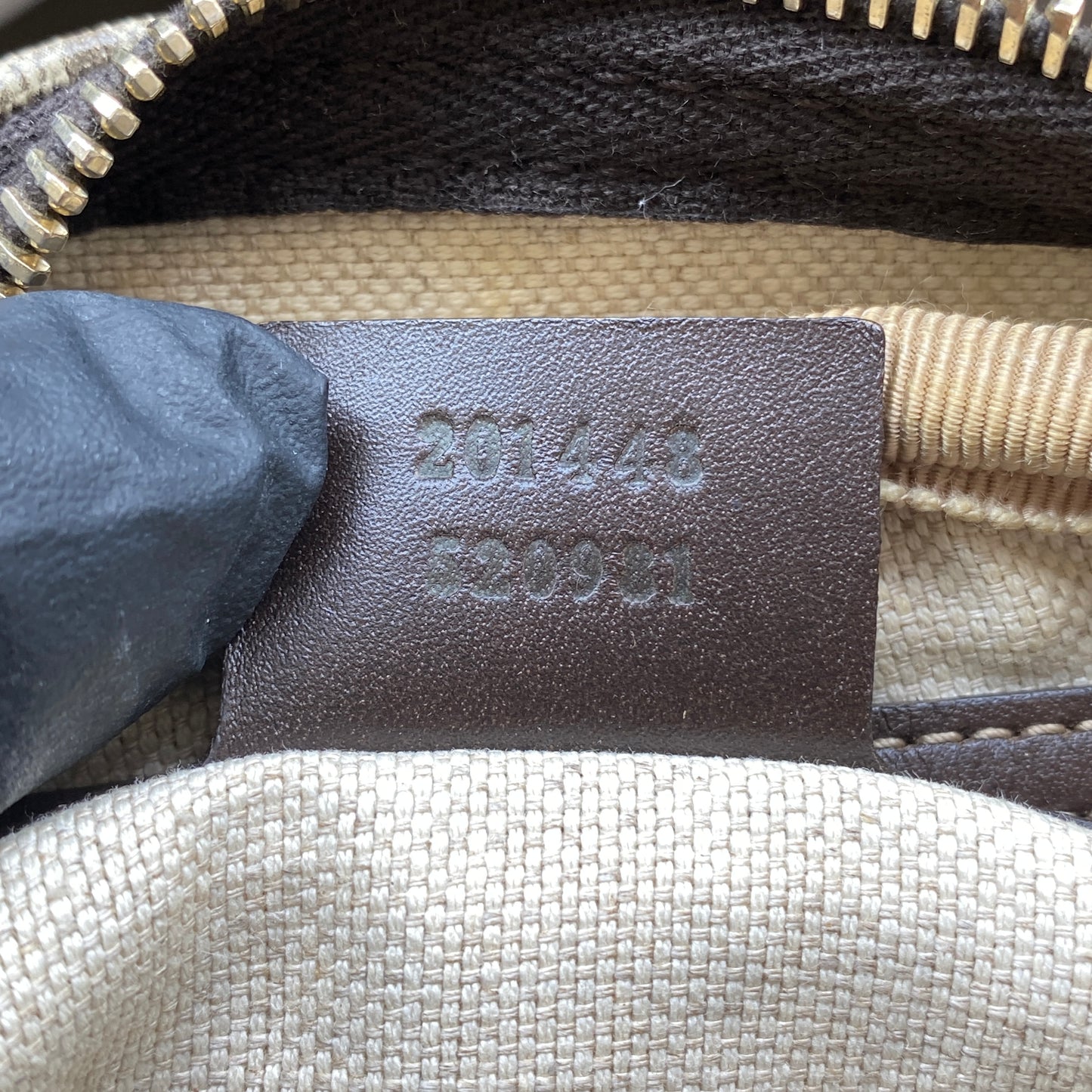 Gucci Beige GG Canvas Vertical Messenger Crossbody Bag