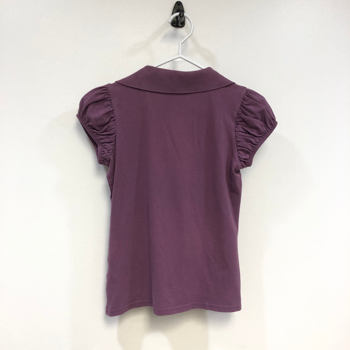 Burberry Brit Puff Short Sleeve Polo Shirt Size M Purple