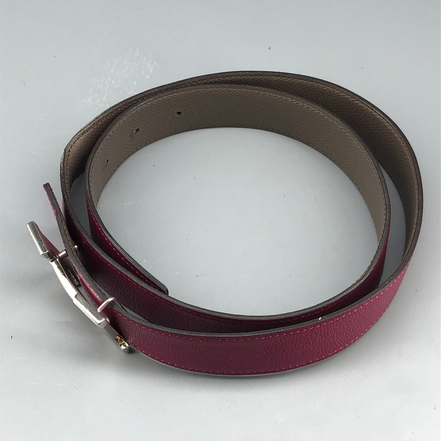 Hermes Constance Reversible Belt 85cm Purplish Pink