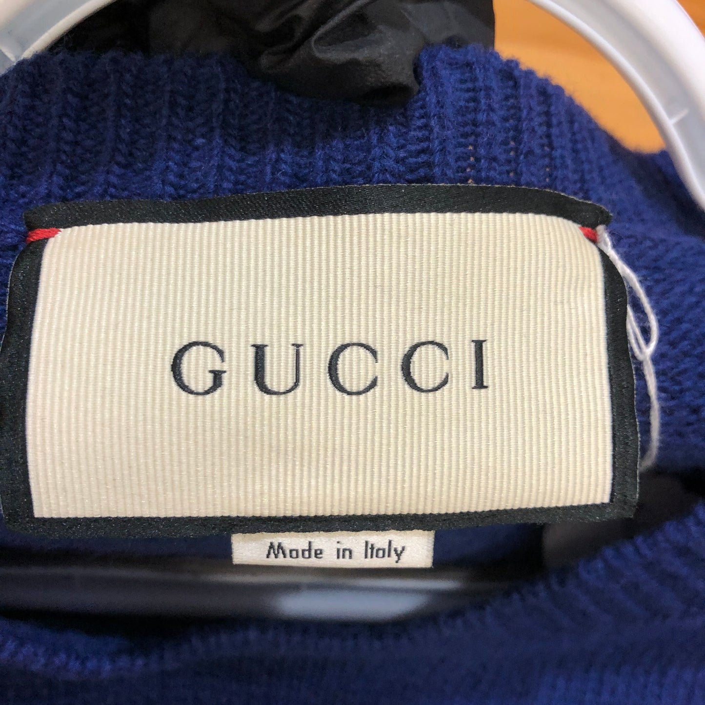 Gucci Blind For Love Tiger Print Color Block Sweatshirt Size S Blue Red Cream Two-Tone