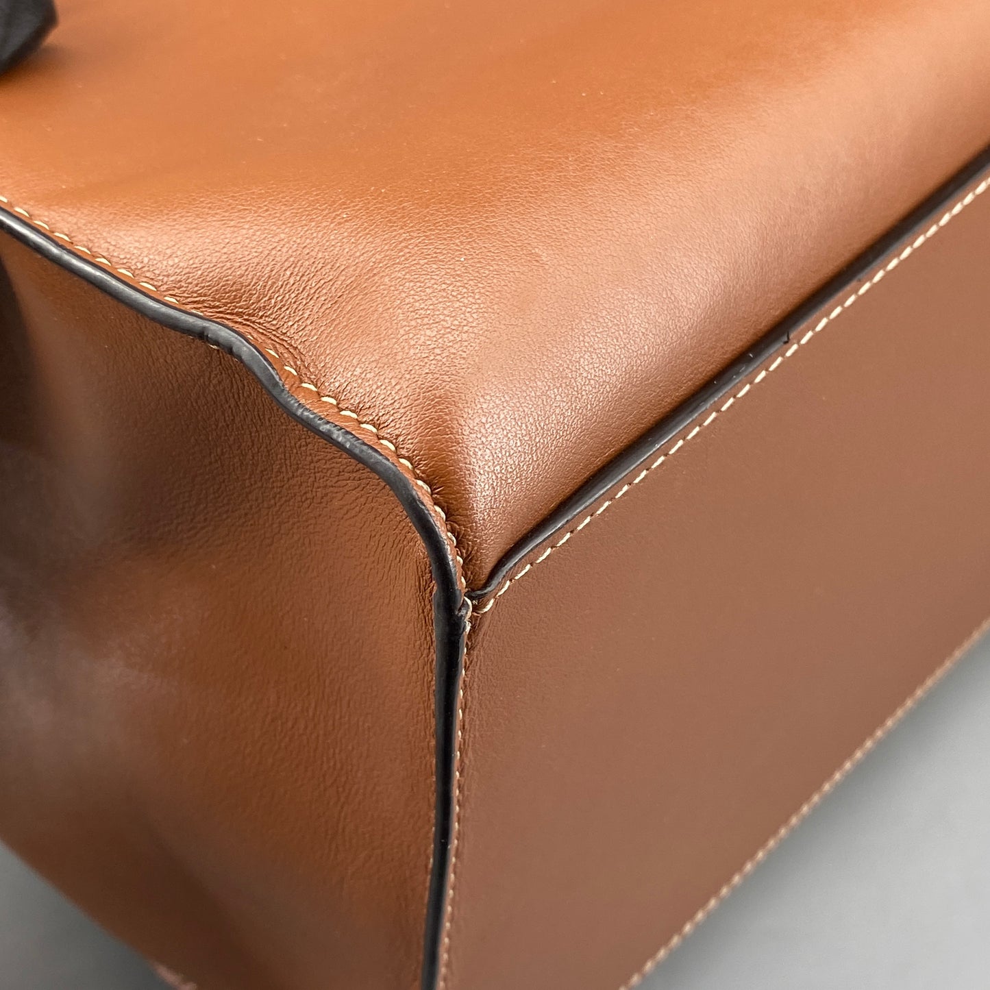 Celine Caramel Cabas Phantom Calfskin Leather Tote Bag