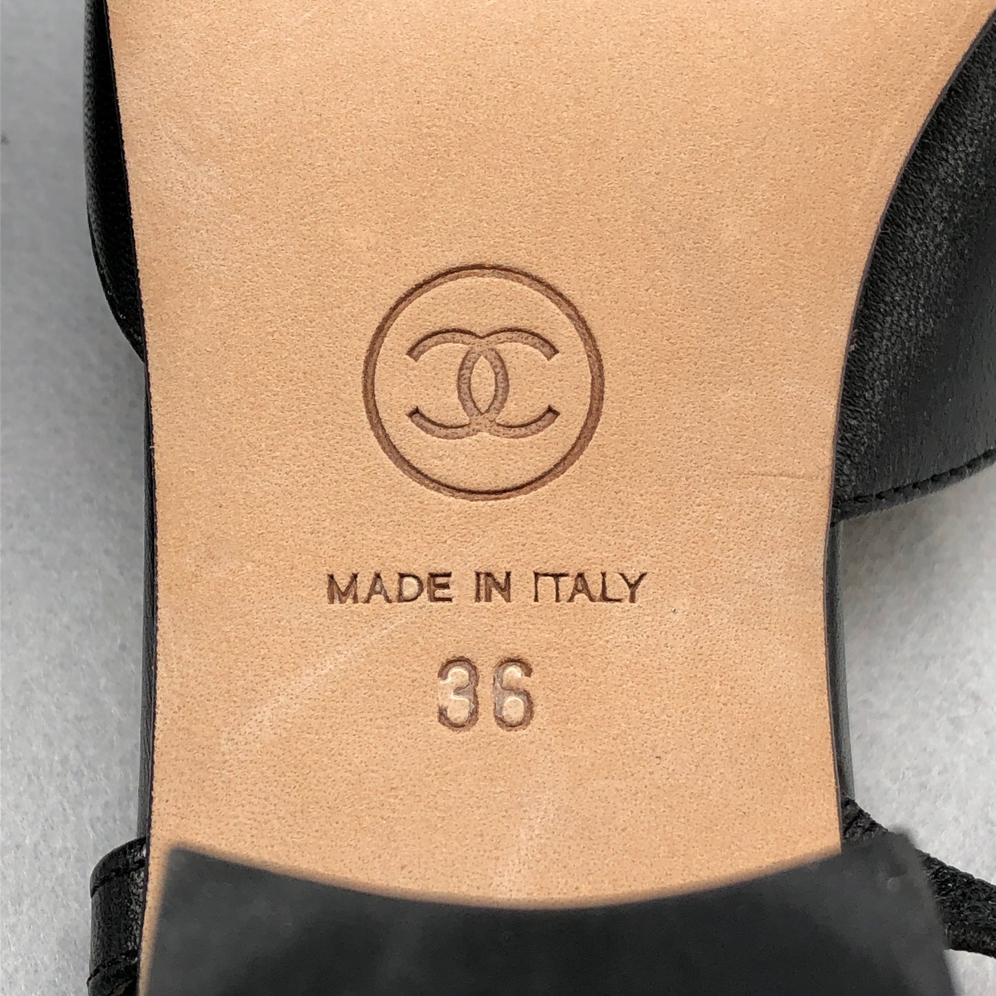 Chanel Black Satin & Leather Cap-Toe Slingback Block Heel Pumps Size 36