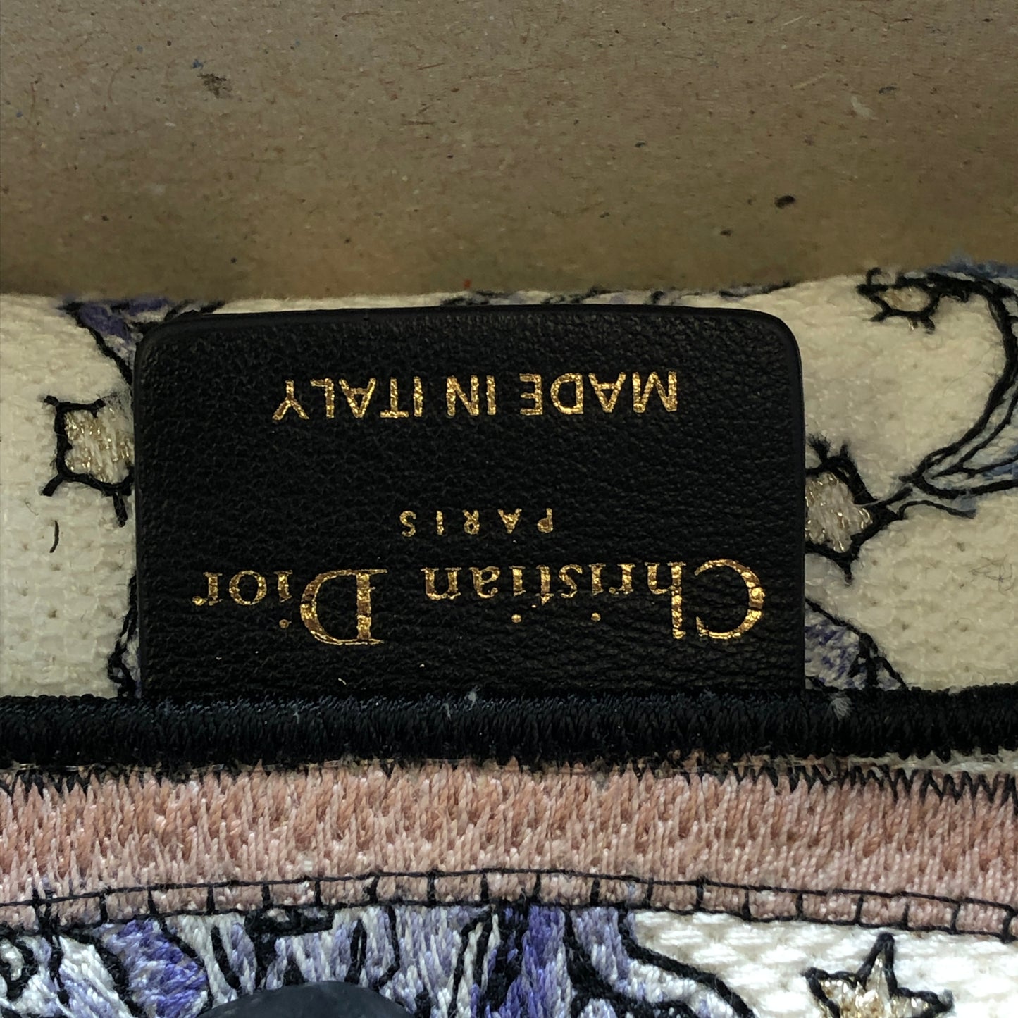 Christian Dior Violet/White Tarot Print Book Tote Bag