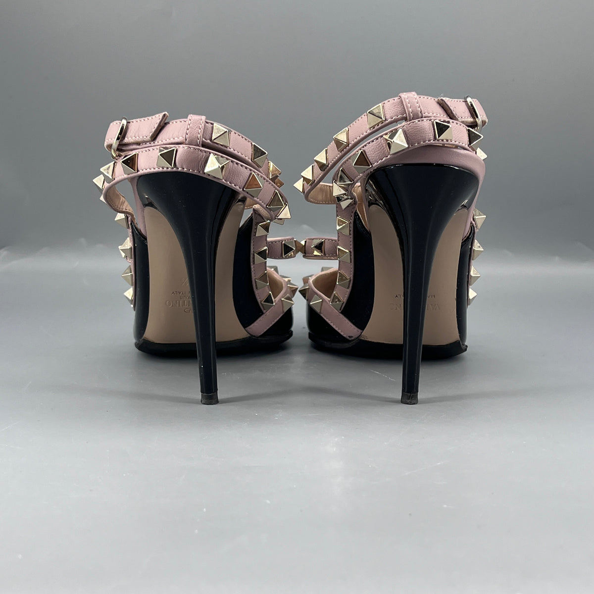 Valentino Women Leather Rockstud Pointed Slingback Heels size 40.5