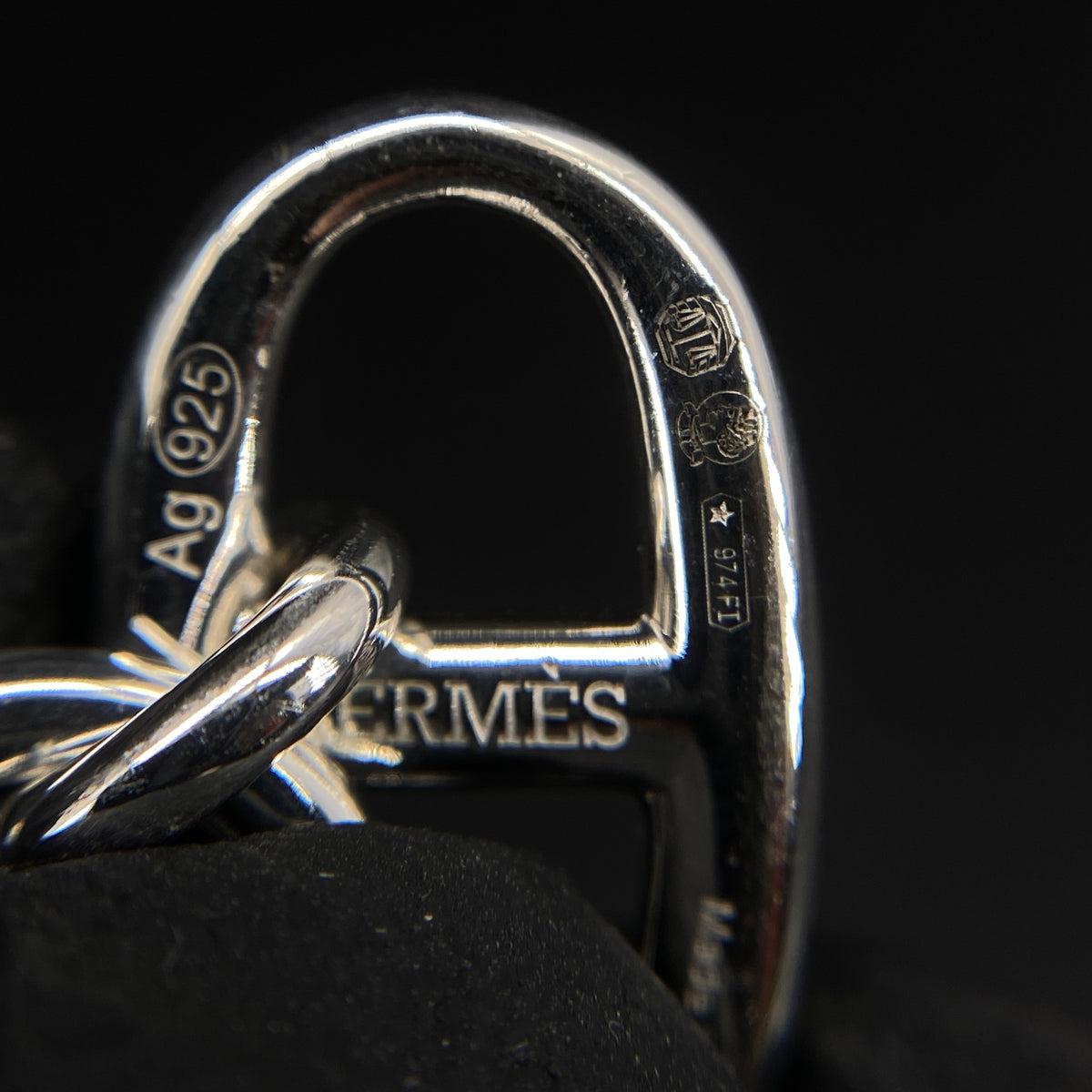 Hermes Silver Toggle Necklace Chaine d'Ancre Pendant