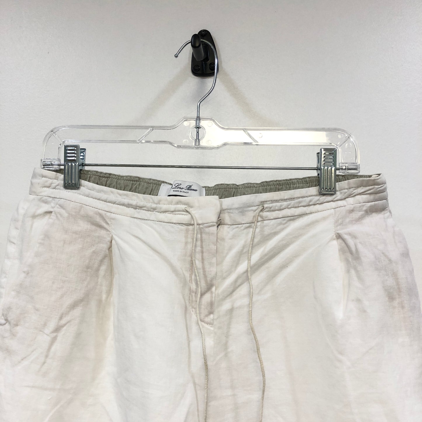 Loro Piana White Linen Shorts Size 44