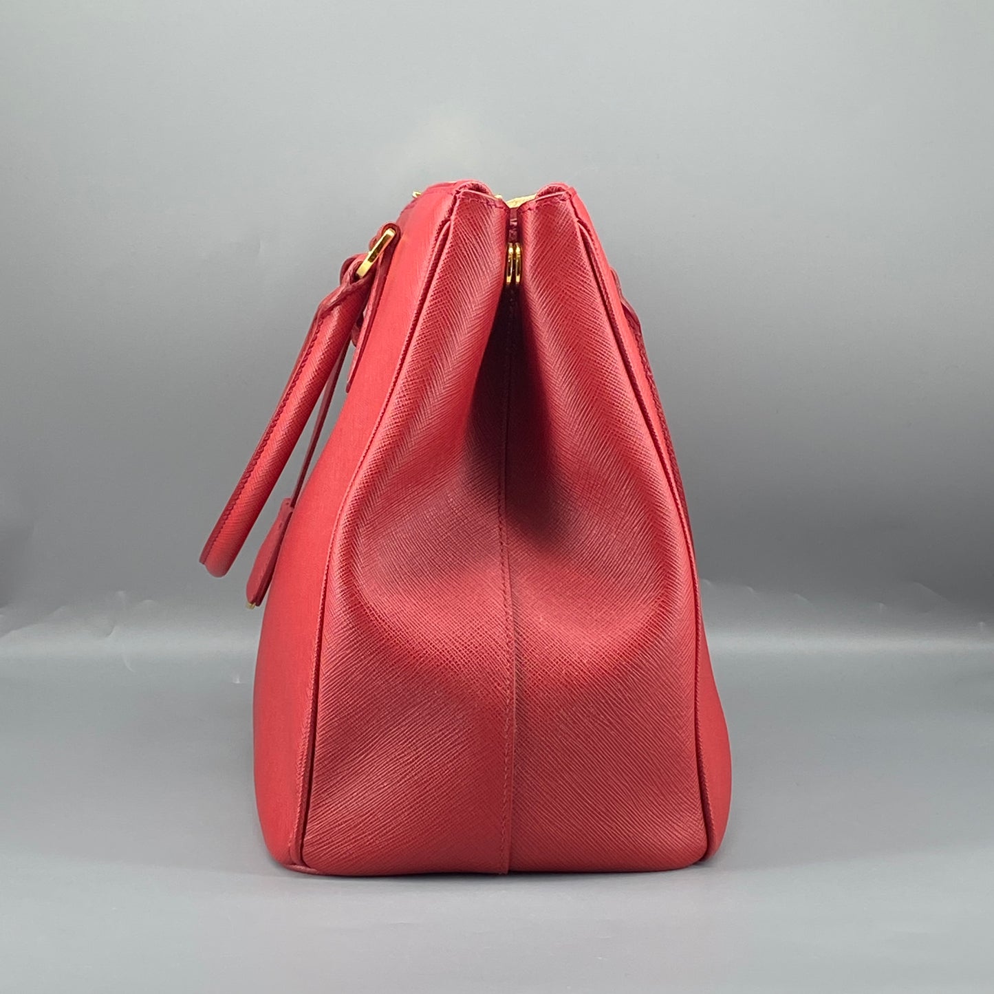 Prada Red Saffiano Leather Galleria Bag