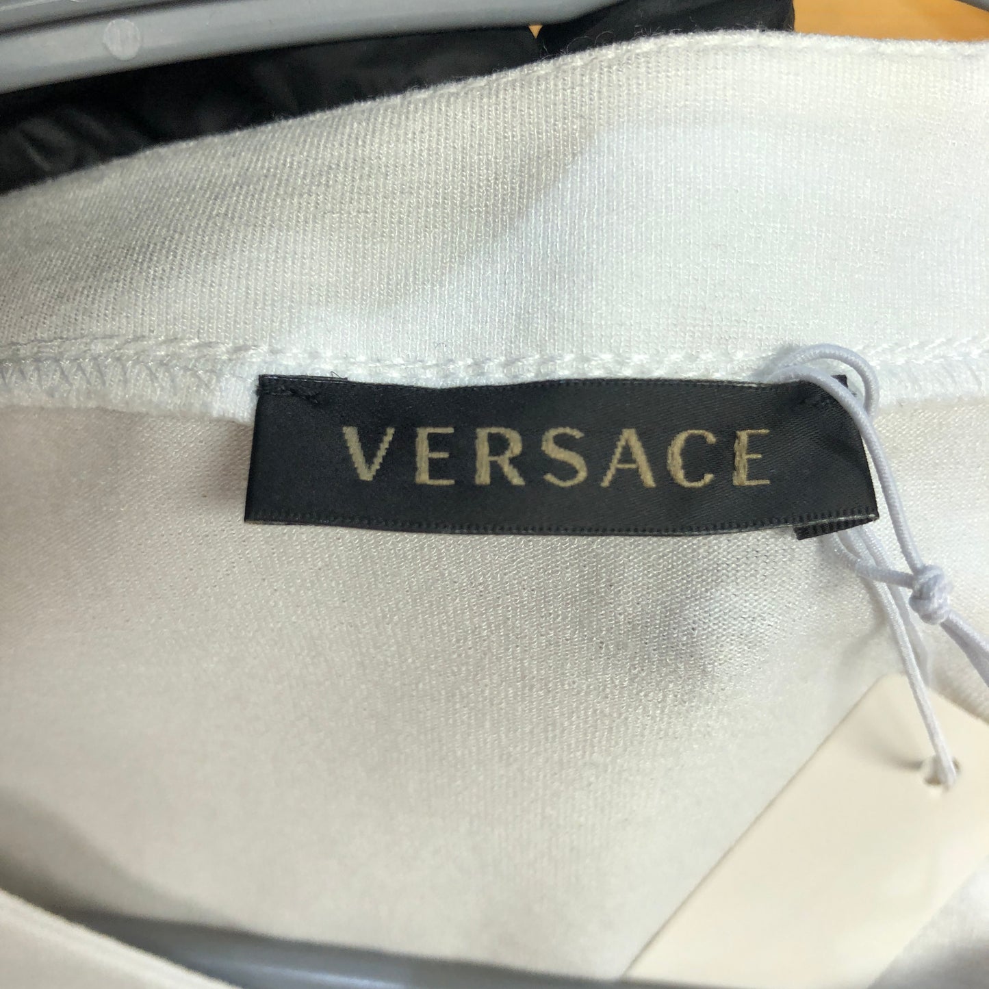 Versace White Medusa Head Rhinestone T-Shirt Size 38