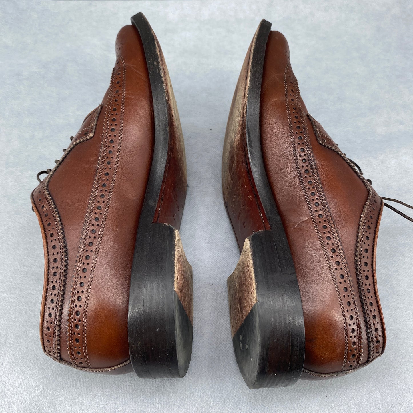 Burberry Men’s Brown Leather Brogue Lace‑Up Dress Shoes