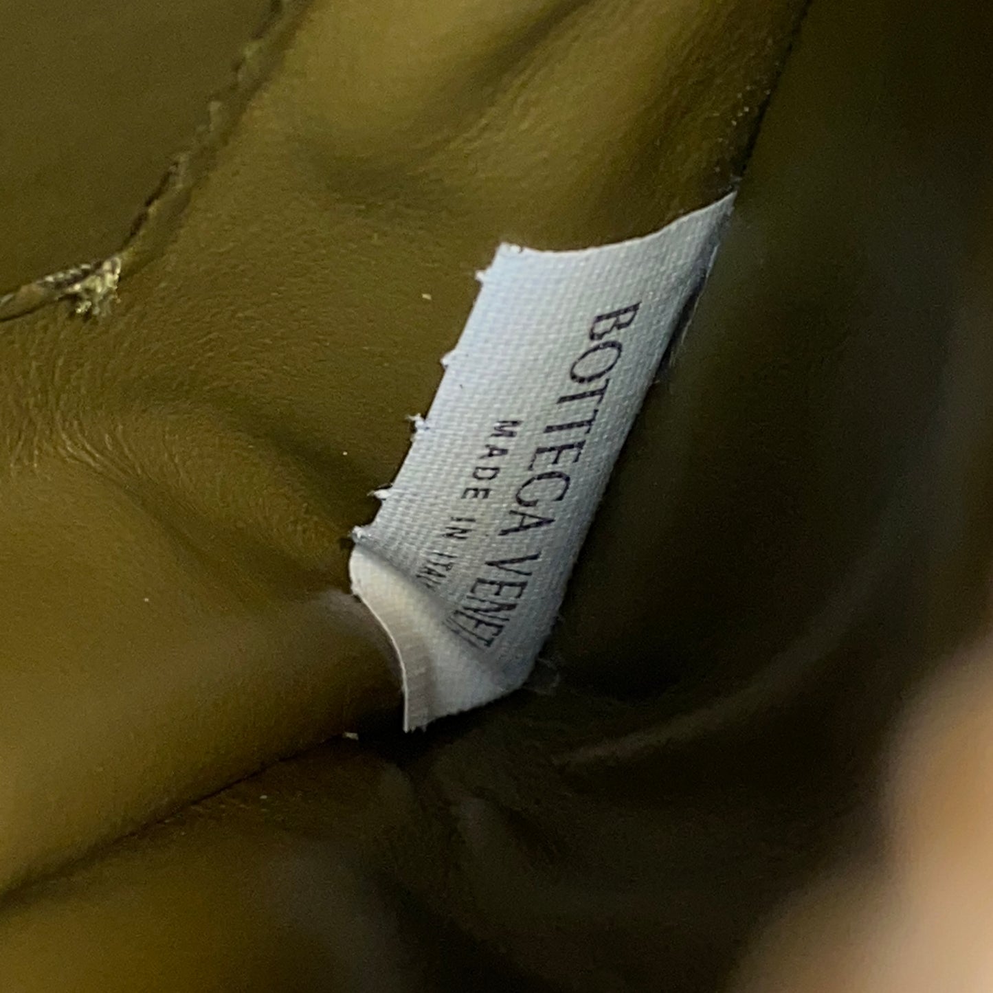 Bottega Veneta Olive Canvas Intrecciato Leather Tote Bag