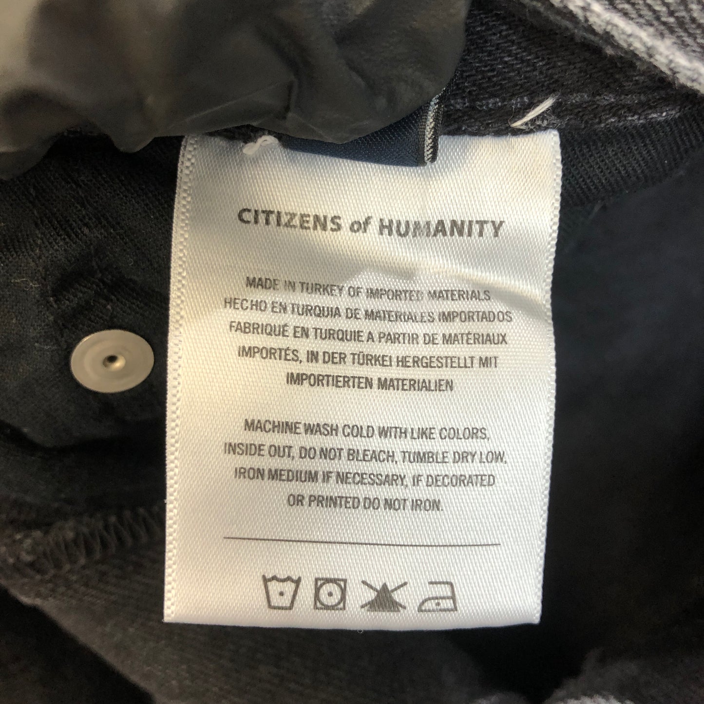 Citizens of Humanity High-Waisted Denim Shorts 26 Black