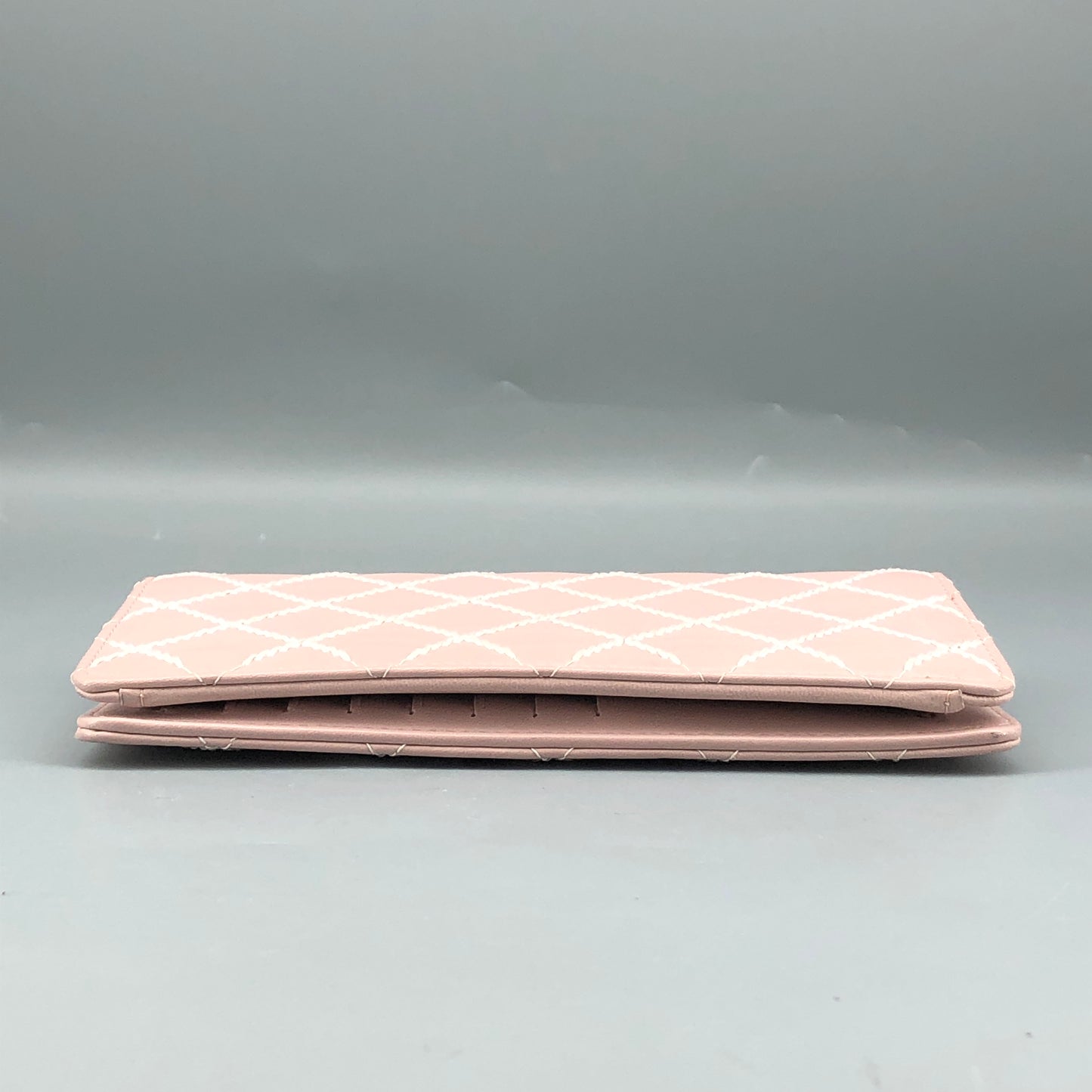 Chanel Blush Pink Large Diamond Quilted Flap Wallet