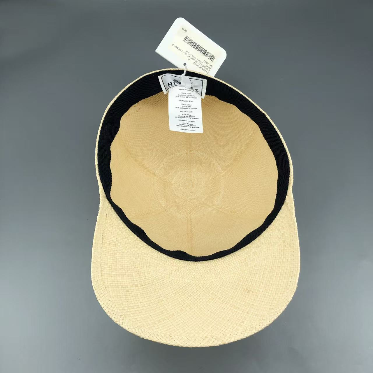 Hermes Straw Baseball Cap
