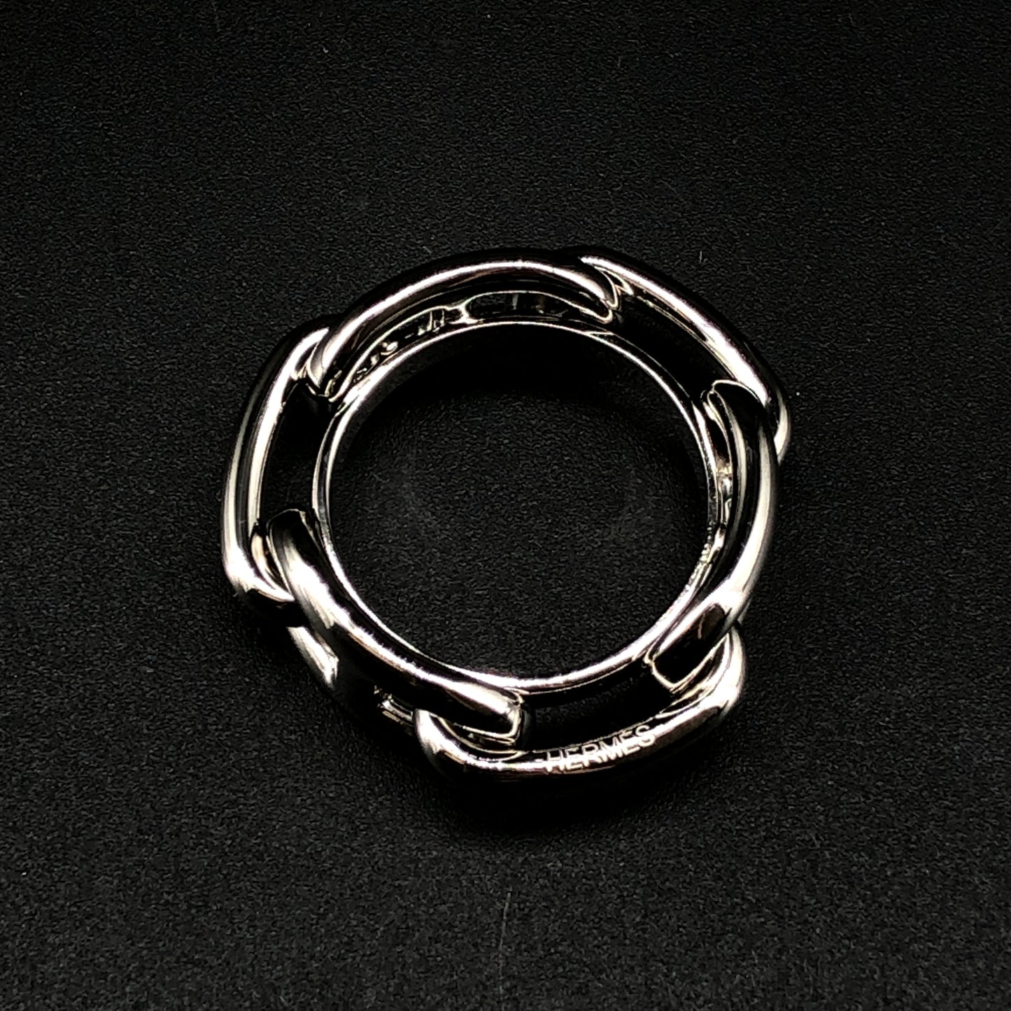 Hermes Silver Chaine d'Ancre Scarf Ring