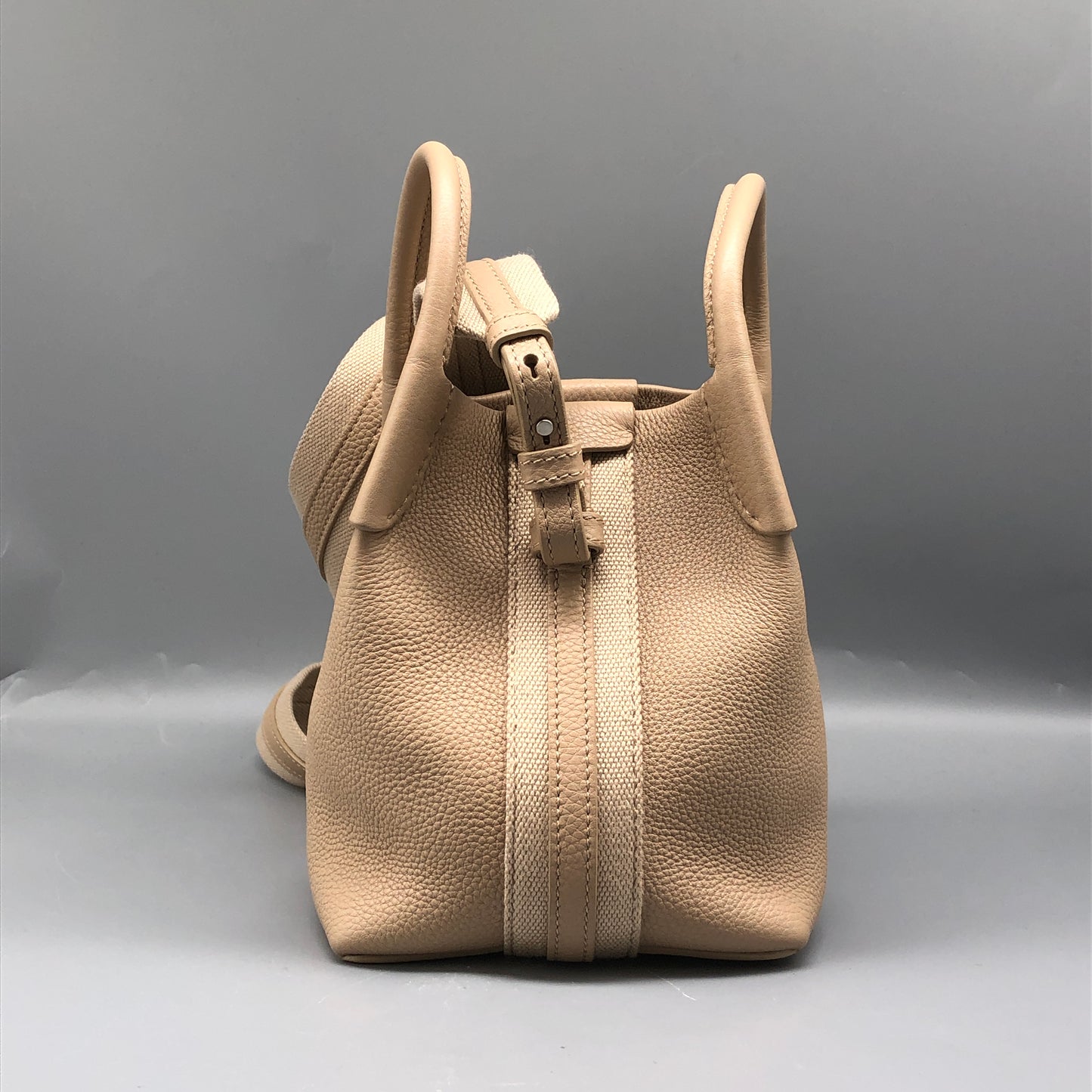 Loro Piana Beige Leather Bucket Bag