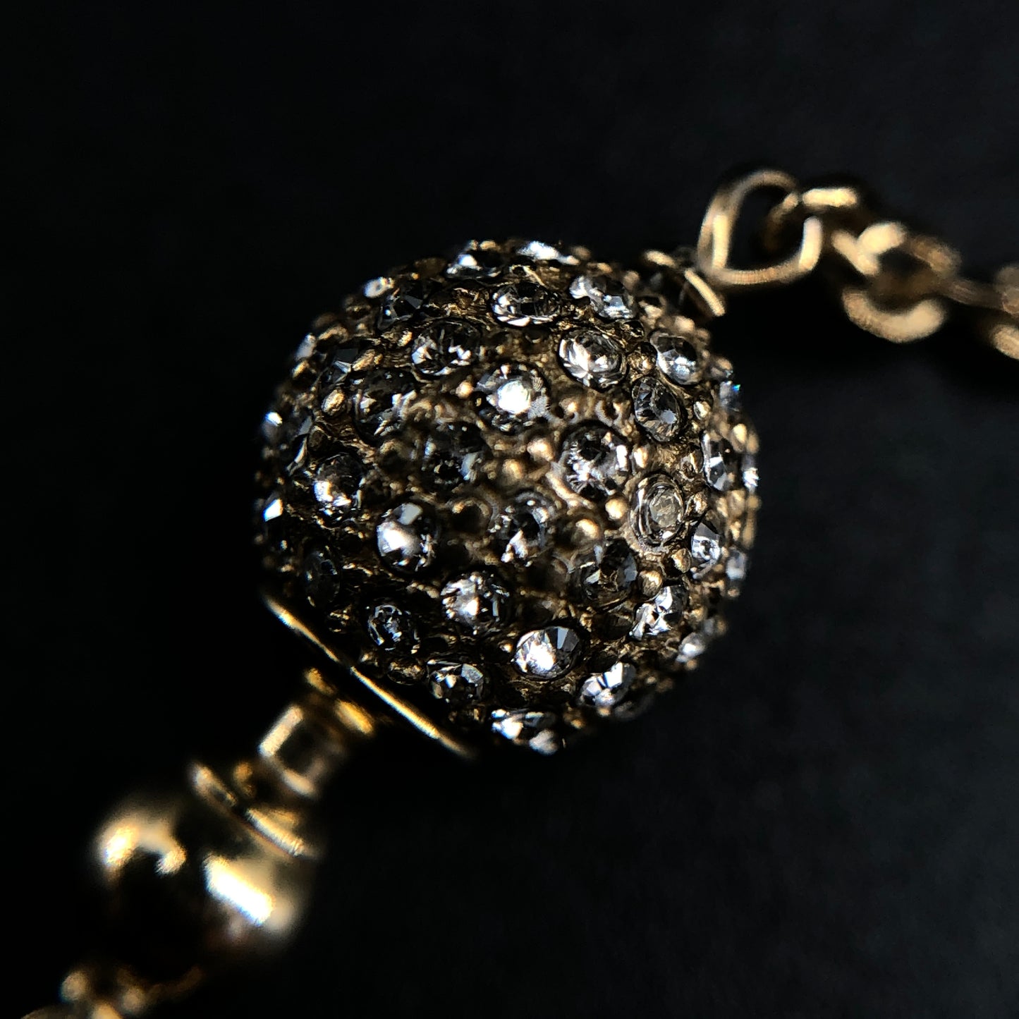 Christian Dior Gold Tone Crystal & Star Charm Bracelet