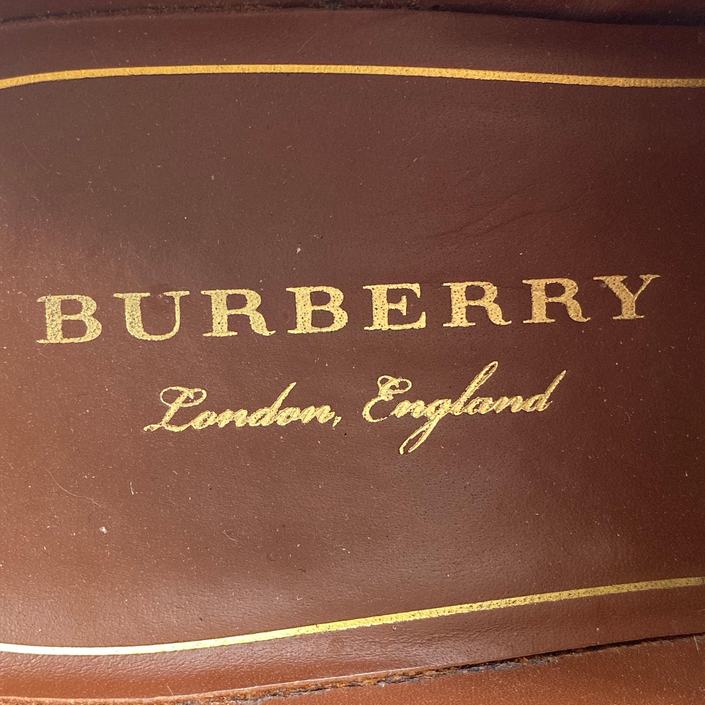 Burberry Men’s Brown Leather Brogue Lace‑Up Dress Shoes