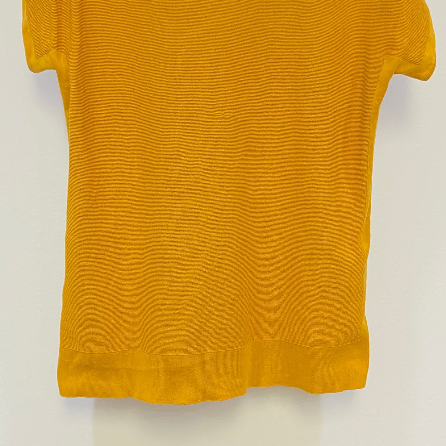 Loro Piana Yellow P2P Short Sleeve Knit Top Size 44