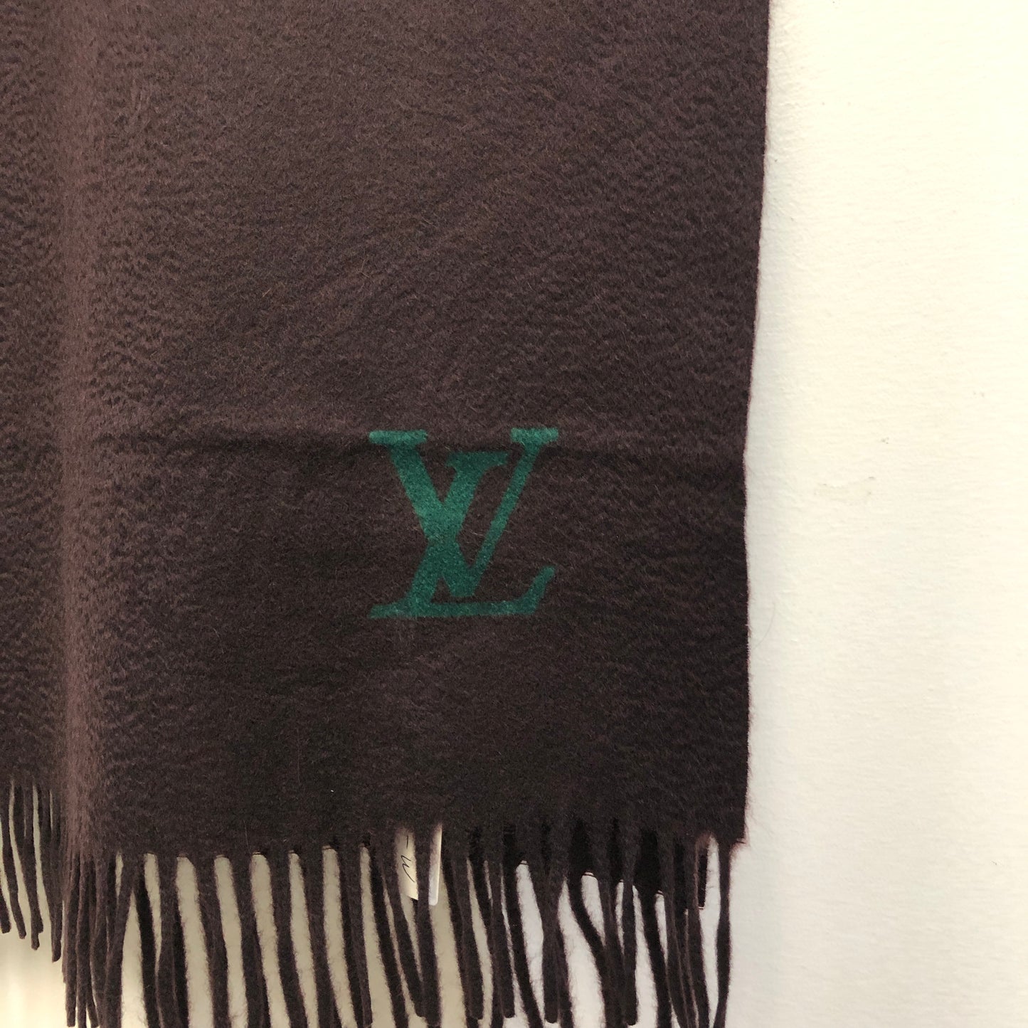 Louis Vuitton Plum Brown Cashmere Scarf