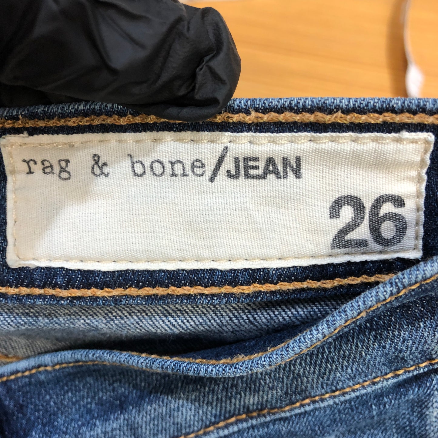 Rag & Bone Skinny Fit Distressed Jeans, Size 26, Blue