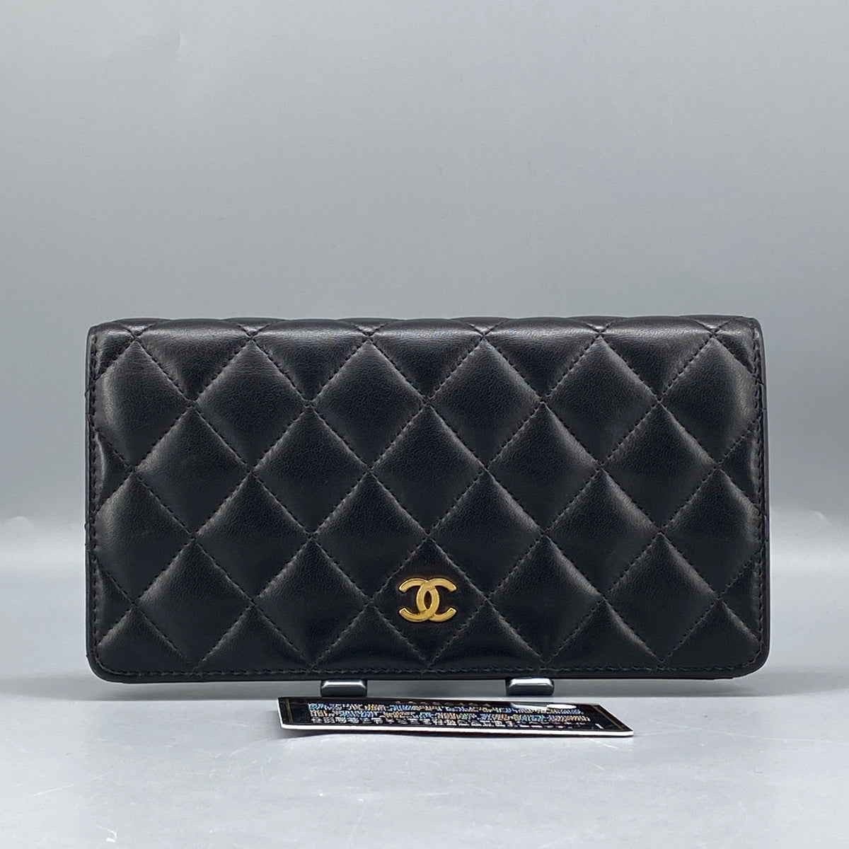 Chanel Quilted Long Wallet Black