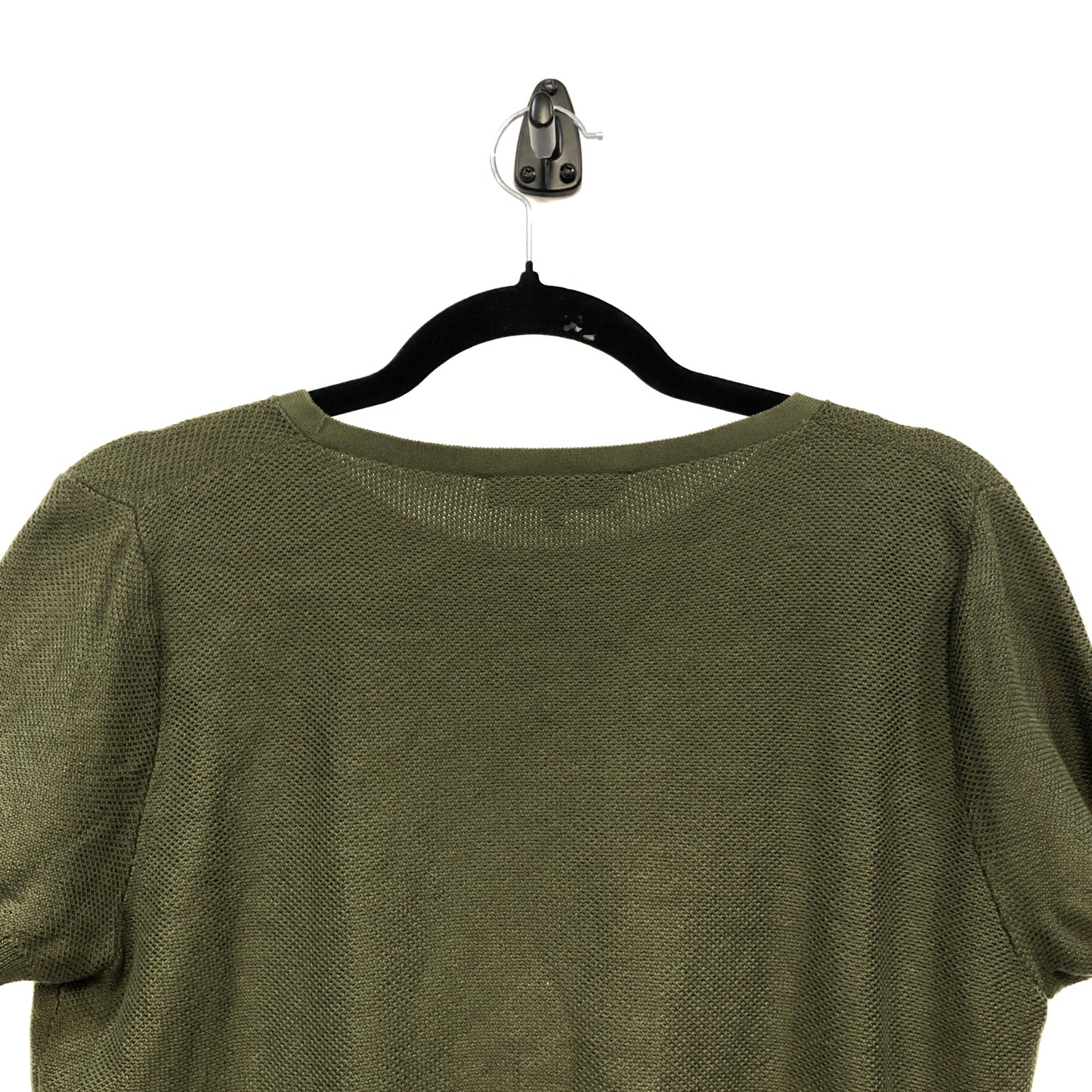 Loro Piana Olive Green Short Sleeve Knit Top Size 44
